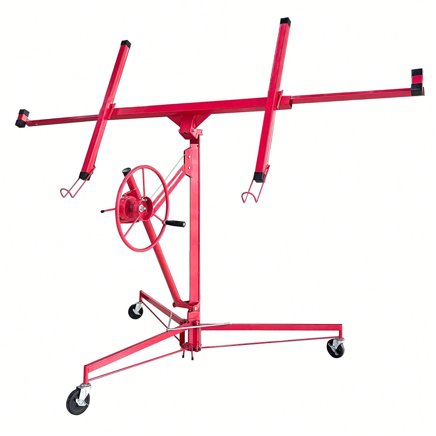 150Lbs Load Capacity. Drywall Panel Lifter Drywall Panel Hoist Jack Lifter Jack Rolling Caster Panel Hoist 11ft Red 150Lbs Load Capacity.