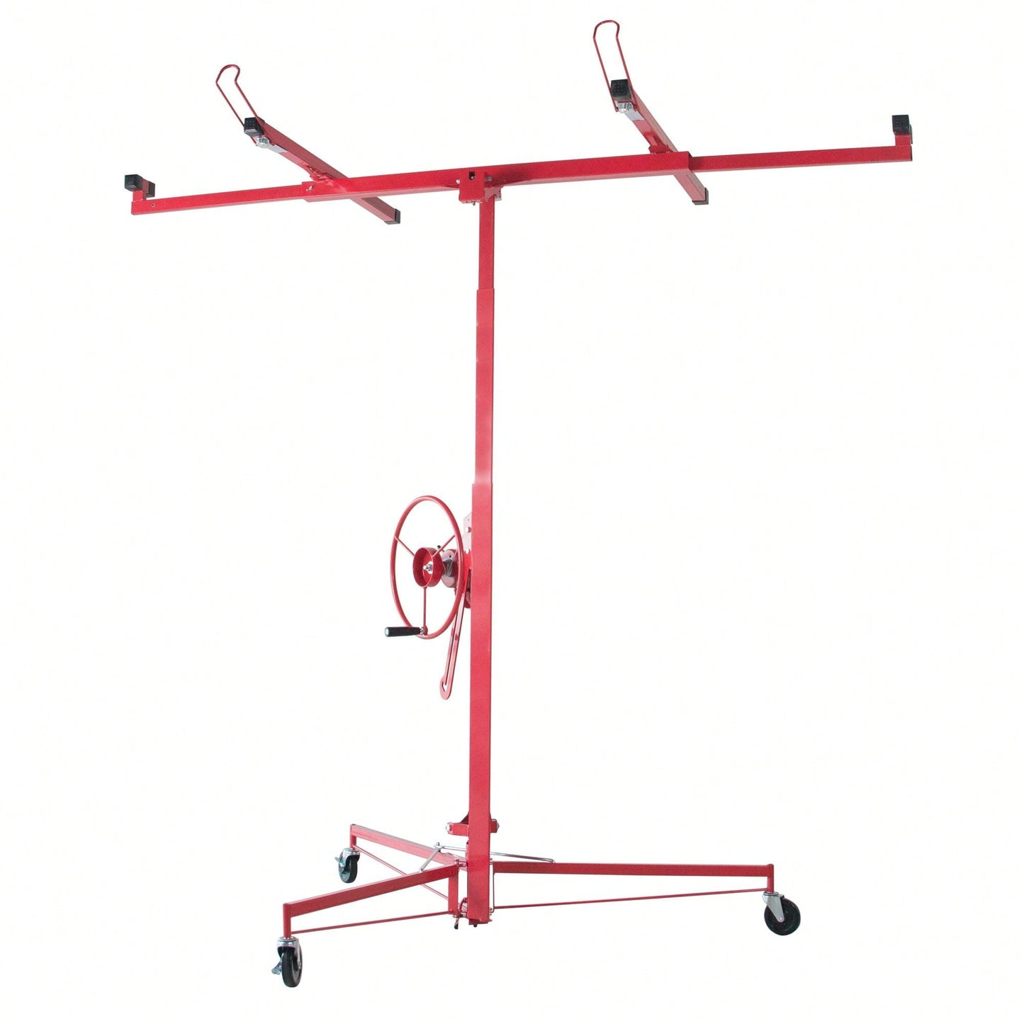 150Lbs Load Capacity. Drywall Panel Lifter Drywall Panel Hoist Jack Lifter Jack Rolling Caster Panel Hoist 11ft Red 150Lbs Load Capacity.