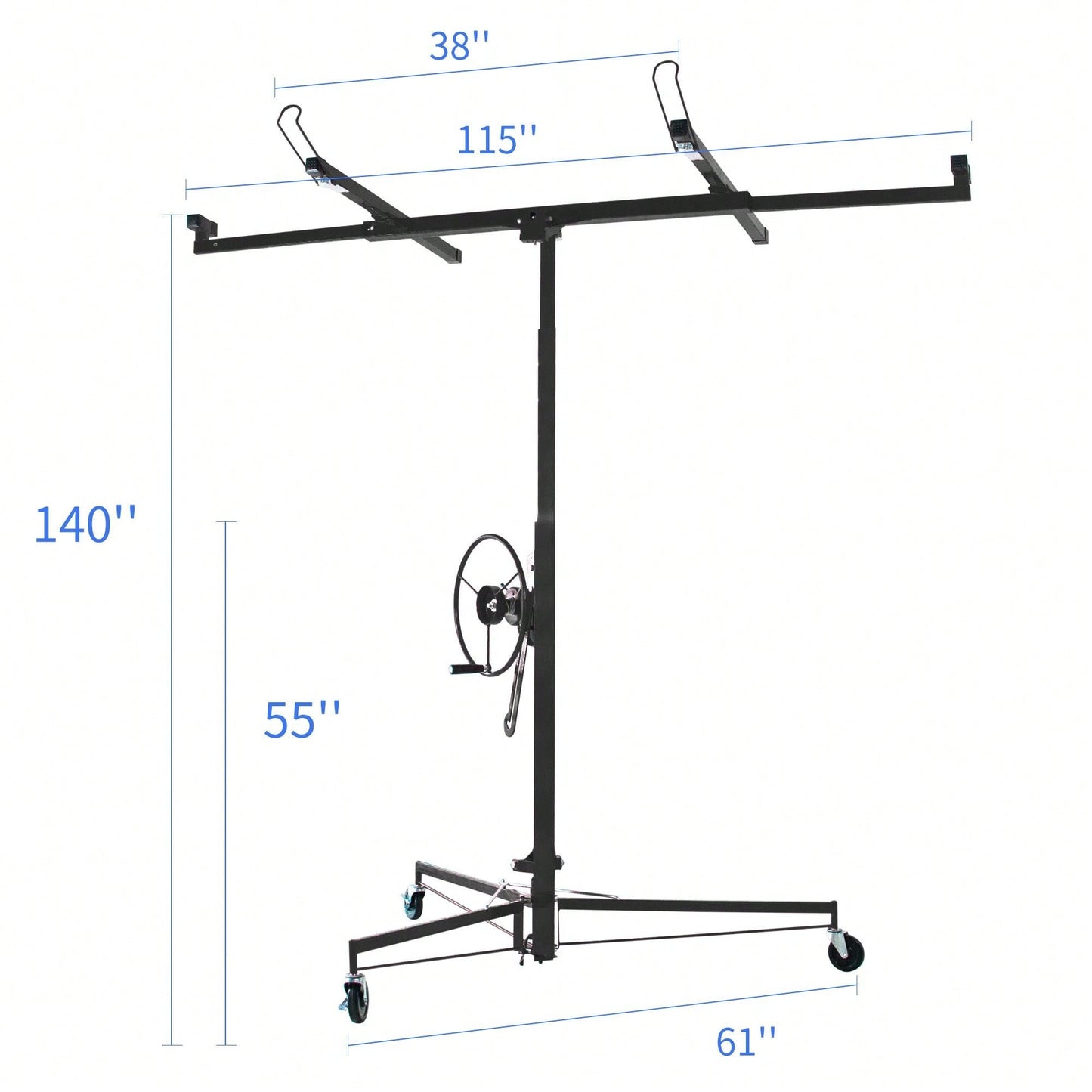 150Lbs Load Capacity. Drywall Panel Lifter Drywall Panel Hoist Jack Lifter Jack Rolling Caster Panel Hoist 11ft Red 150Lbs Load Capacity.