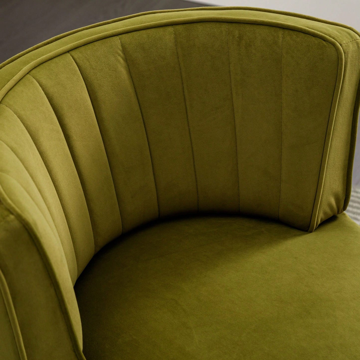 360 Degree Swivel Velvet Cuddle Barrel Chair for Living Room Bedroom Office Comfortable Accent Seating