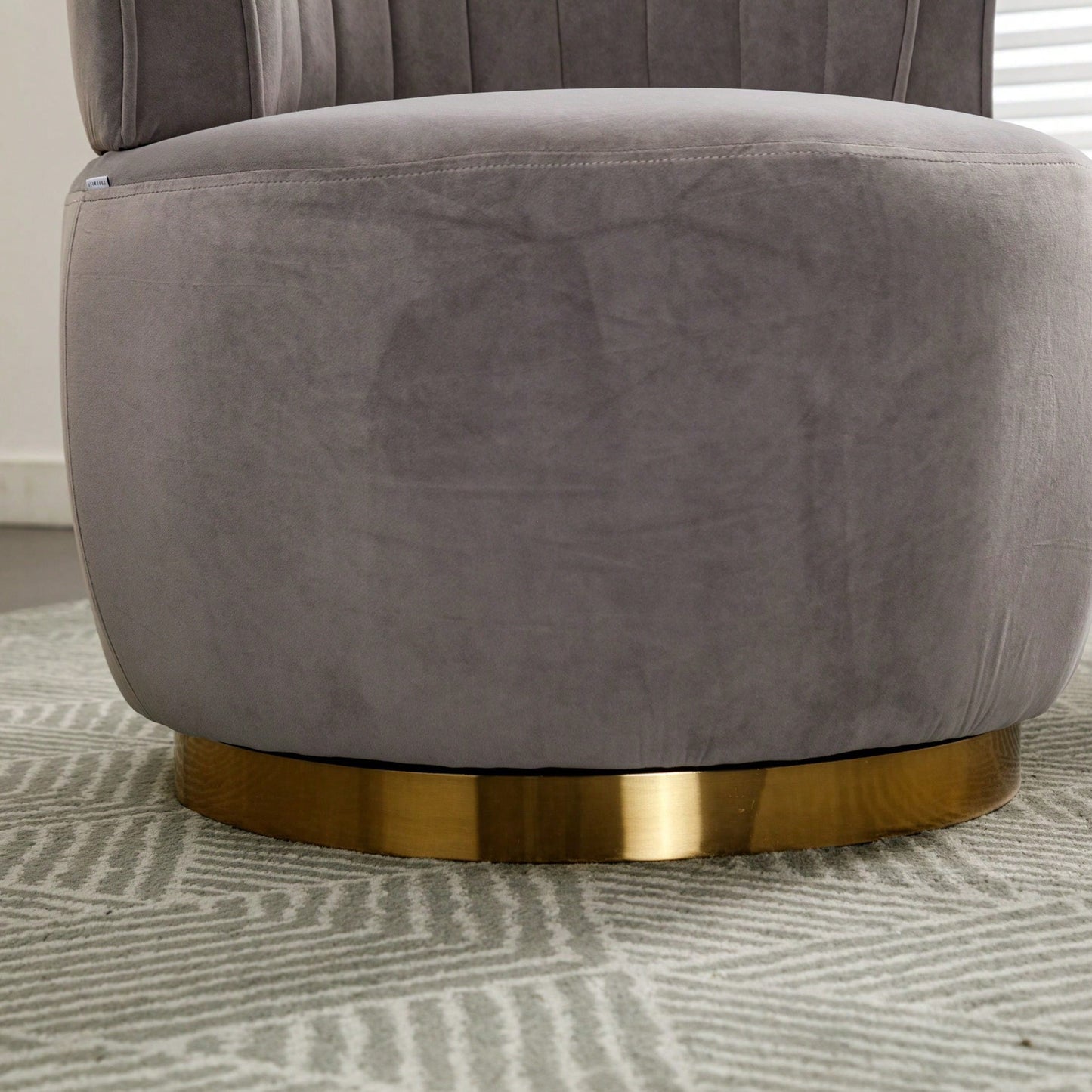 360 Degree Swivel Velvet Cuddle Barrel Chair for Living Room Bedroom Office Comfortable Accent Seating