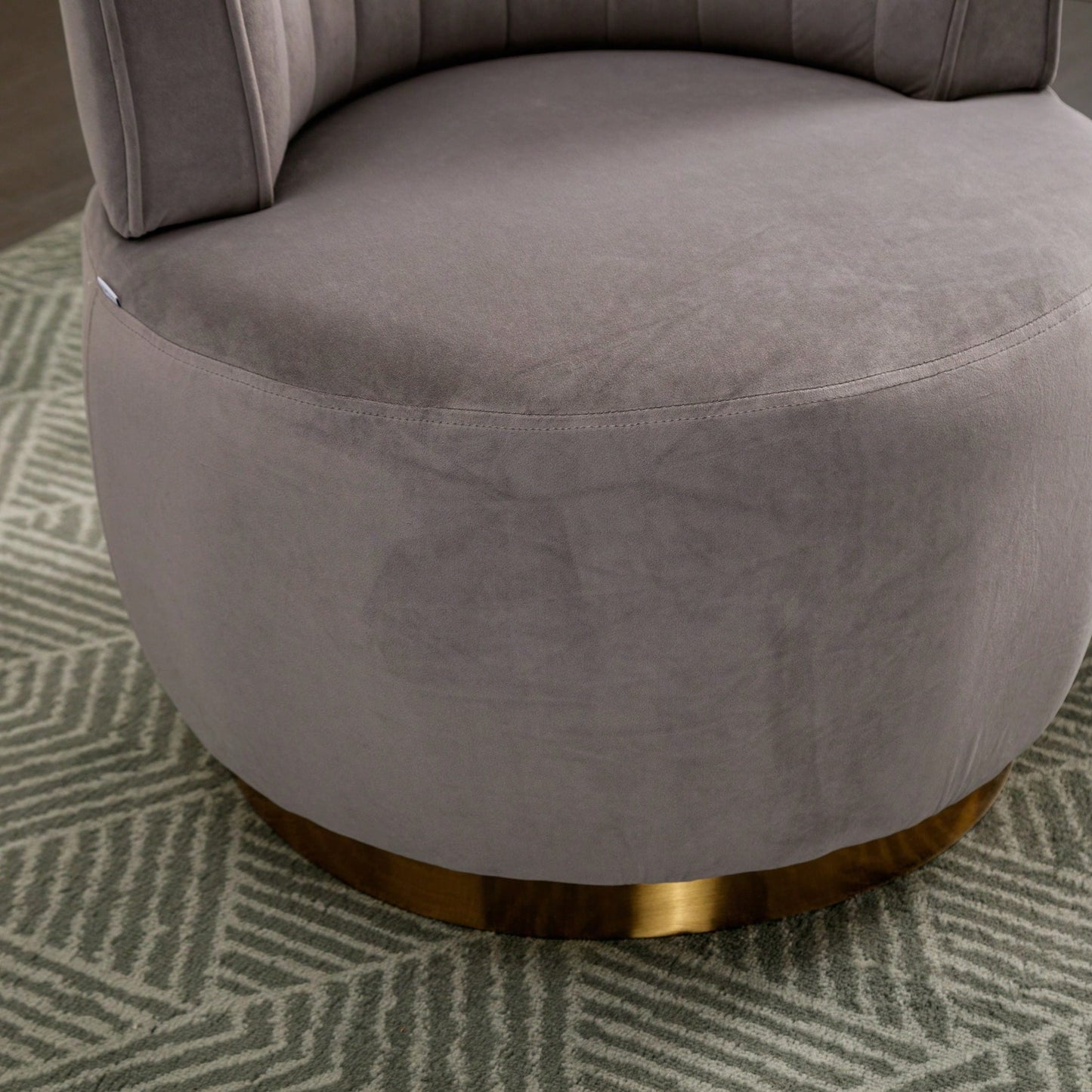 360 Degree Swivel Velvet Cuddle Barrel Chair for Living Room Bedroom Office Comfortable Accent Seating