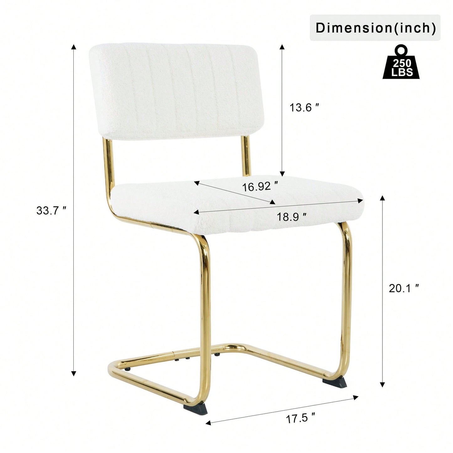 Set Of 2, Modern Simple Light Luxury Dining Chair Home Bedroom Stool Back Dressing Chair Student Desk Chair Gold Metal Legs