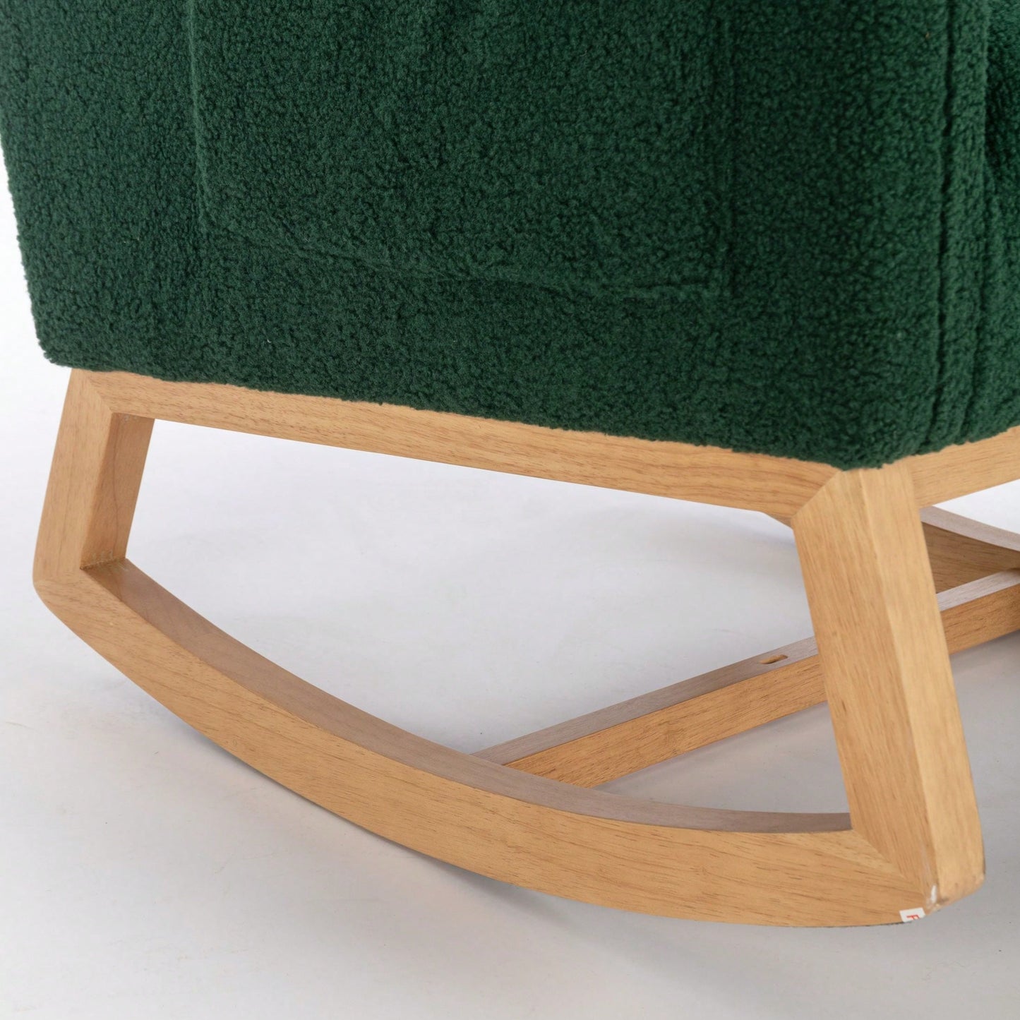 Teddy Fabric Rocking Chair With Packet Wood Legs