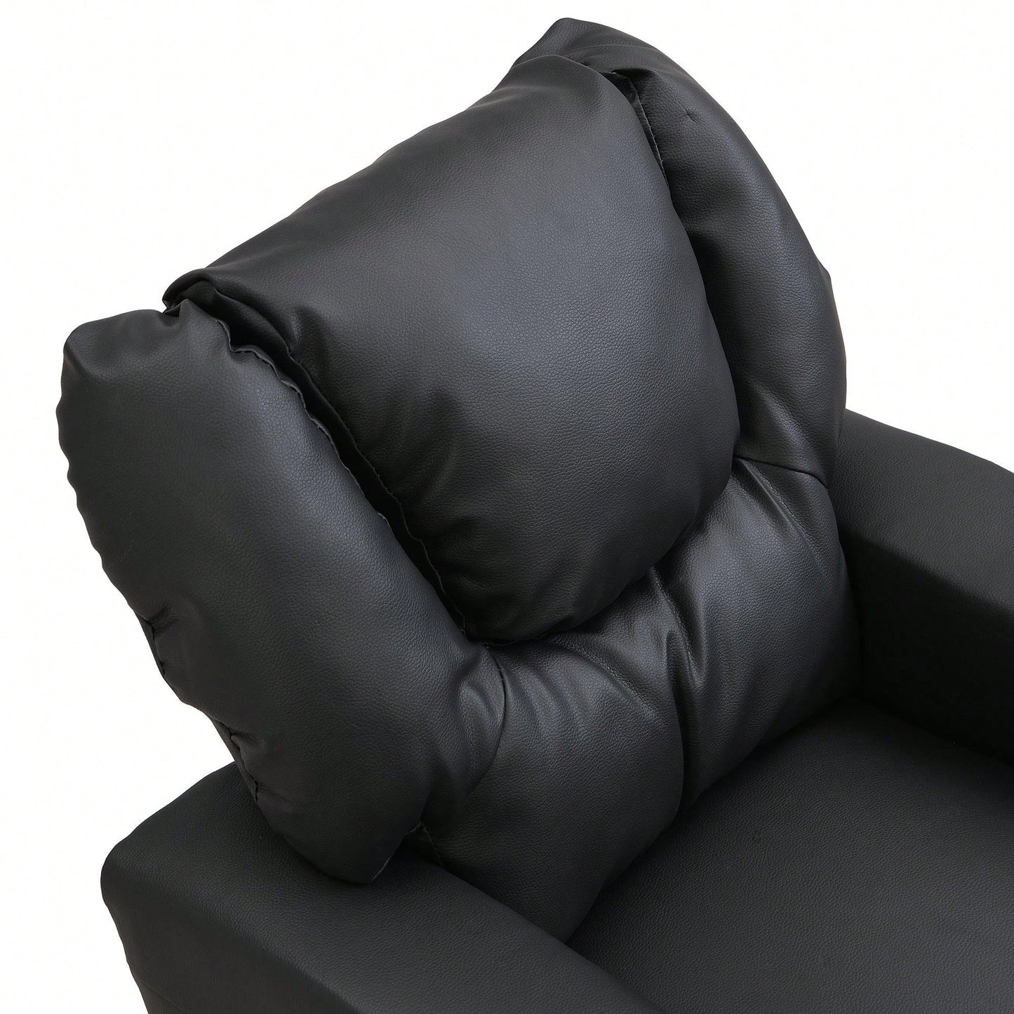Kids Recliner Chair, Black PVC, Suitable For Any Scene, Sturdy, DURABLE CONSTRUCTION, Easy Assembly, ERGONOMIC DESIGN