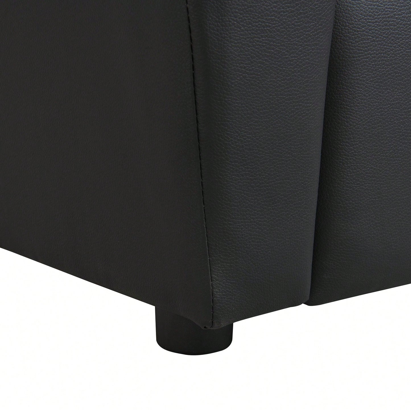 Kids Recliner Chair, Black PVC, Suitable For Any Scene, Sturdy, DURABLE CONSTRUCTION, Easy Assembly, ERGONOMIC DESIGN