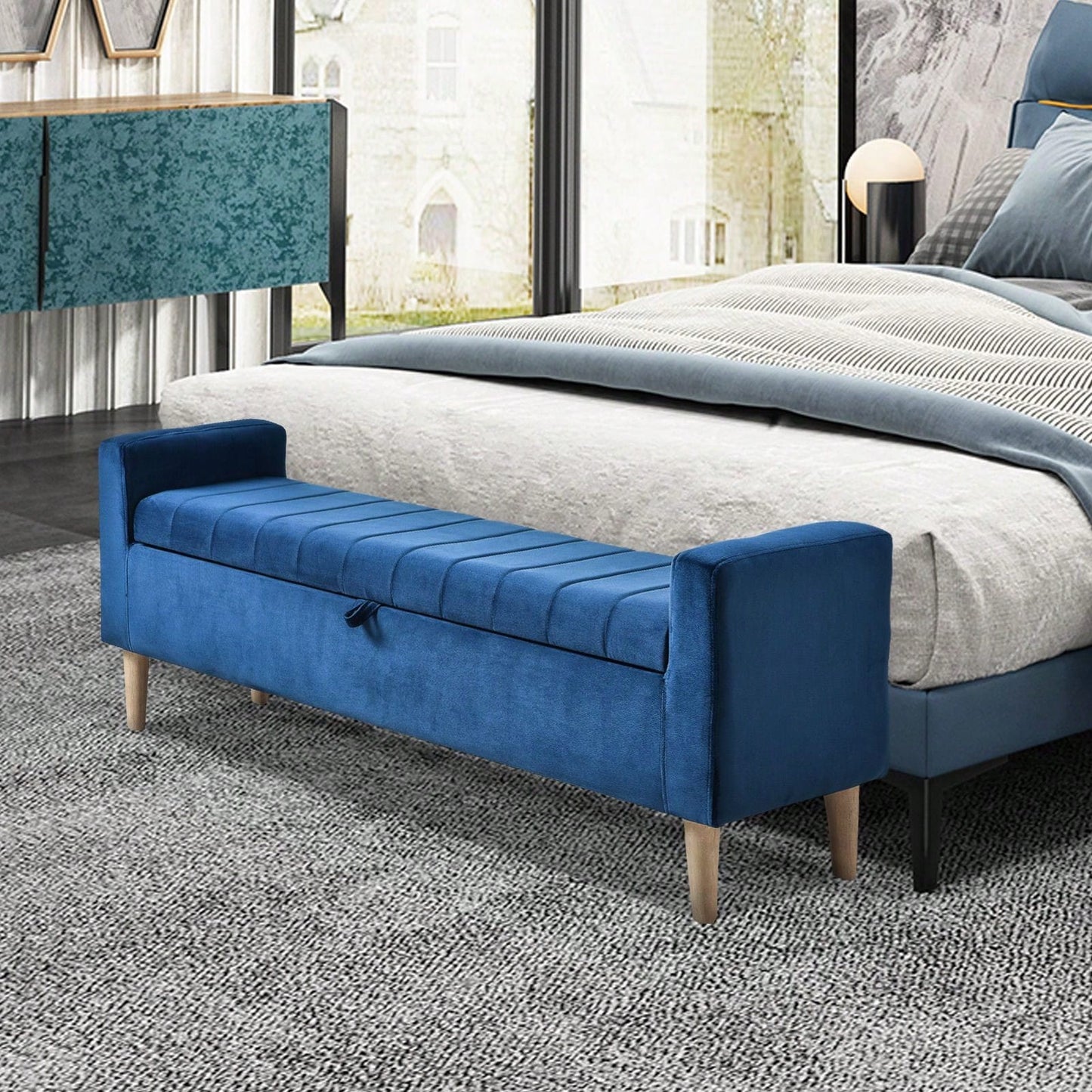 Versatile Storage Ottoman Hidden Storage, Comfortable Seating, And Easy Assembly