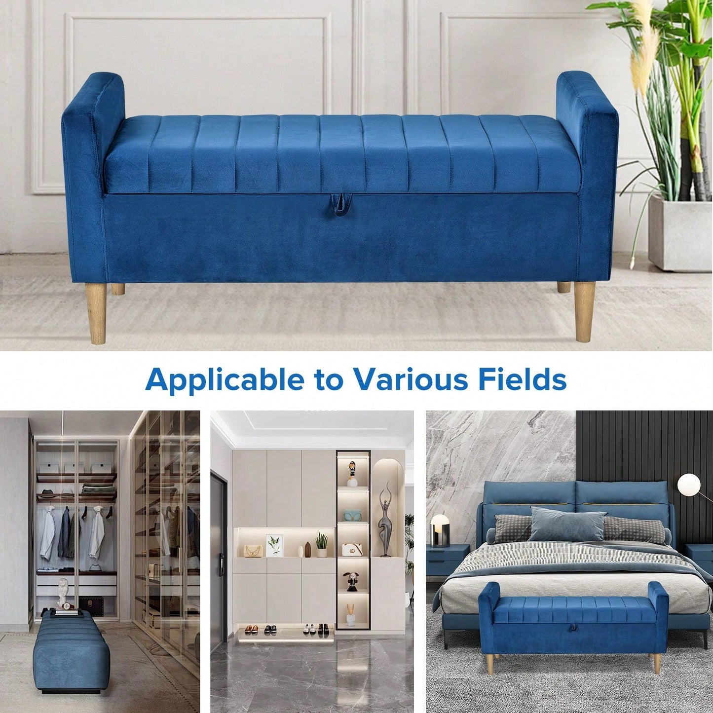 Versatile Storage Ottoman Hidden Storage, Comfortable Seating, And Easy Assembly