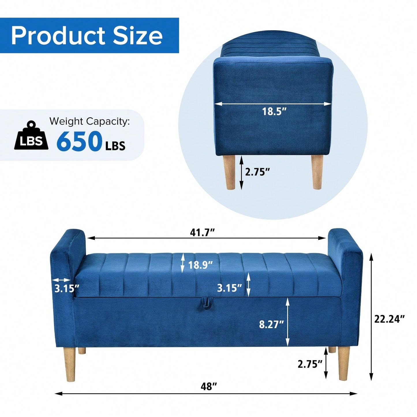 Versatile Storage Ottoman Hidden Storage, Comfortable Seating, And Easy Assembly