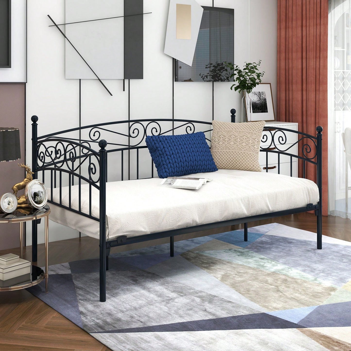 Twin Size Multifunctional Metal Daybed Frame: Durable, Space-Saving, And Versatile Design