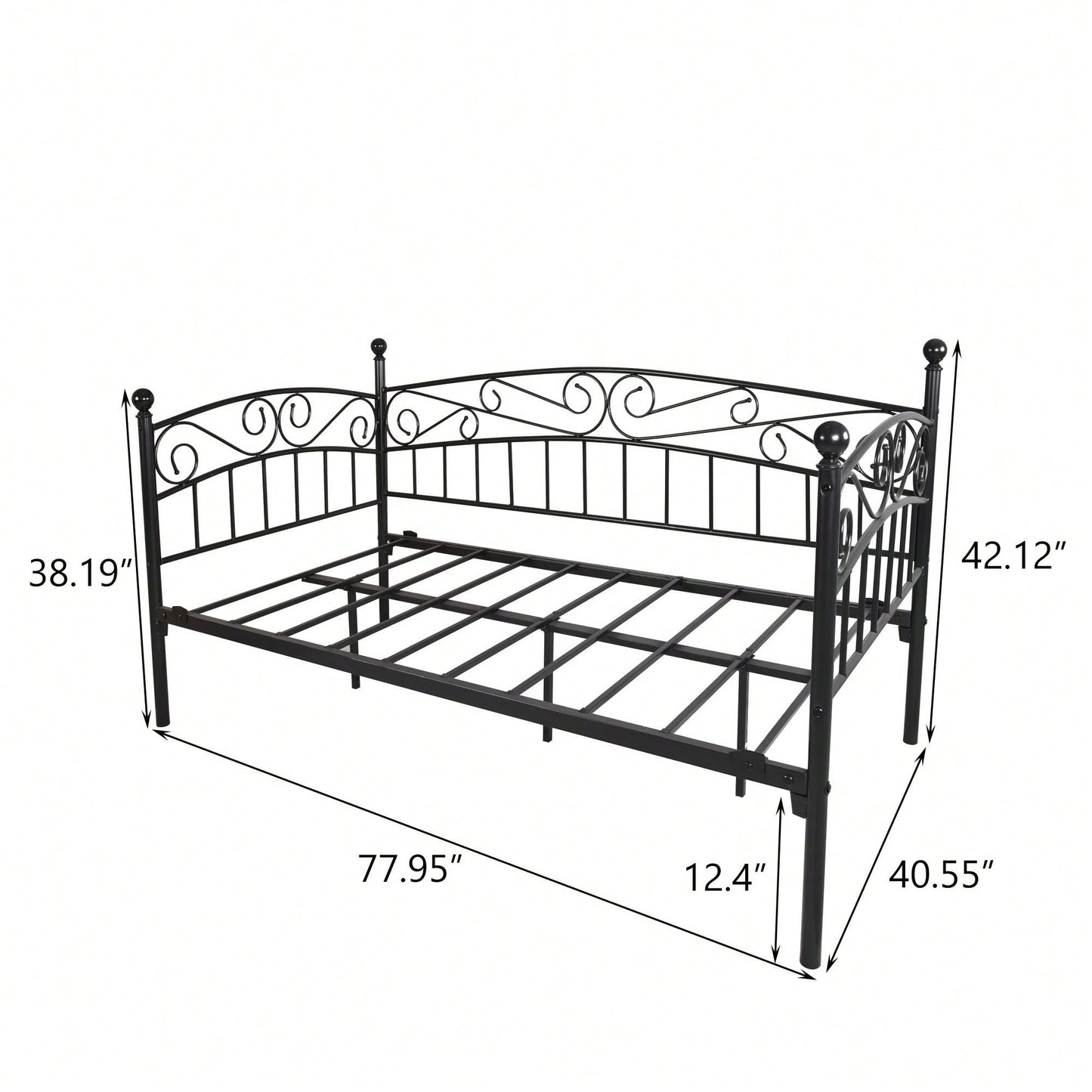 Twin Size Multifunctional Metal Daybed Frame: Durable, Space-Saving, And Versatile Design