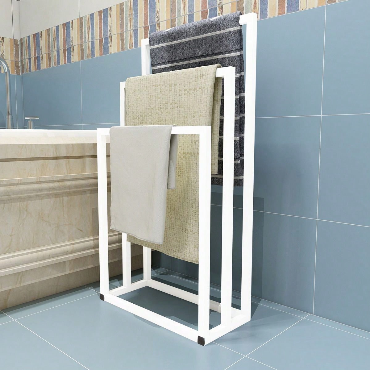 Freestanding Towel Rack 3 Tiers Hand Towel Holder Organizer For Bathroom Accessories