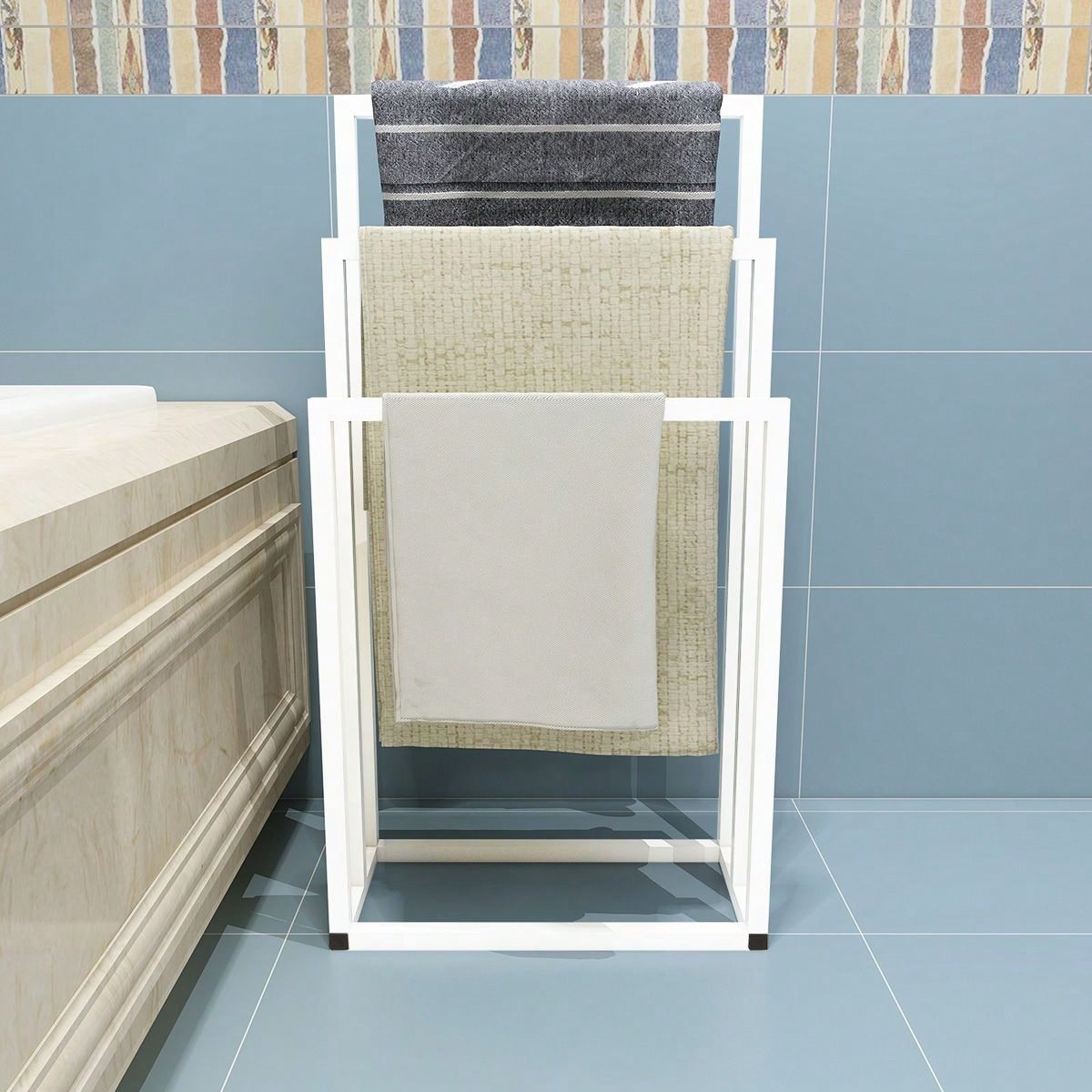 Freestanding Towel Rack 3 Tiers Hand Towel Holder Organizer For Bathroom Accessories