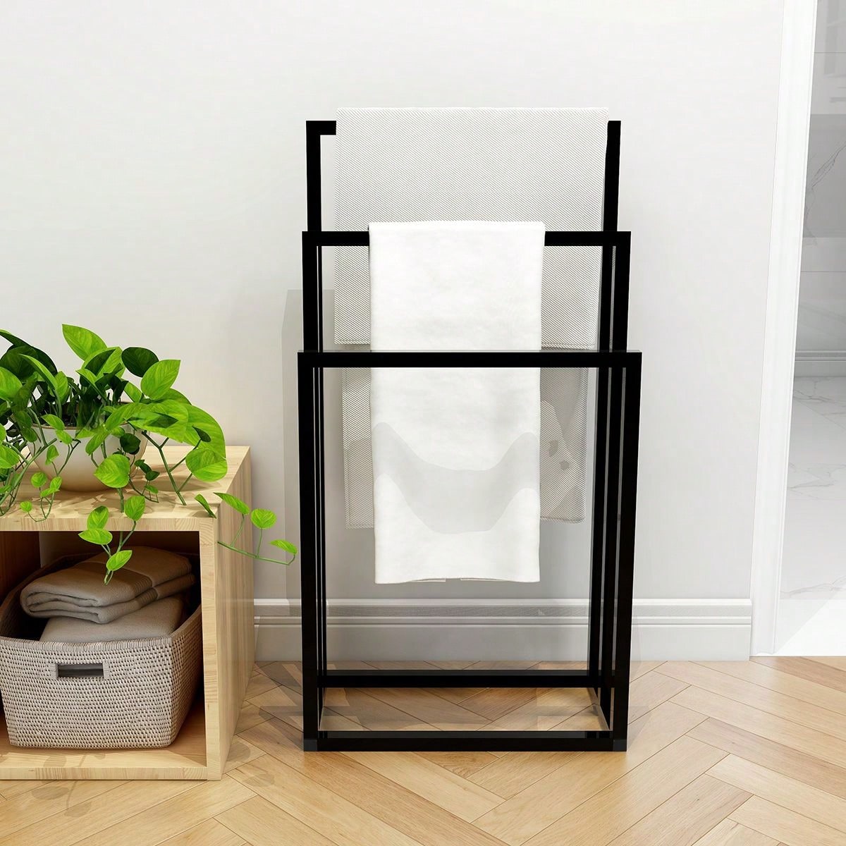 Freestanding Towel Rack 3 Tiers Hand Towel Holder Organizer For Bathroom Accessories