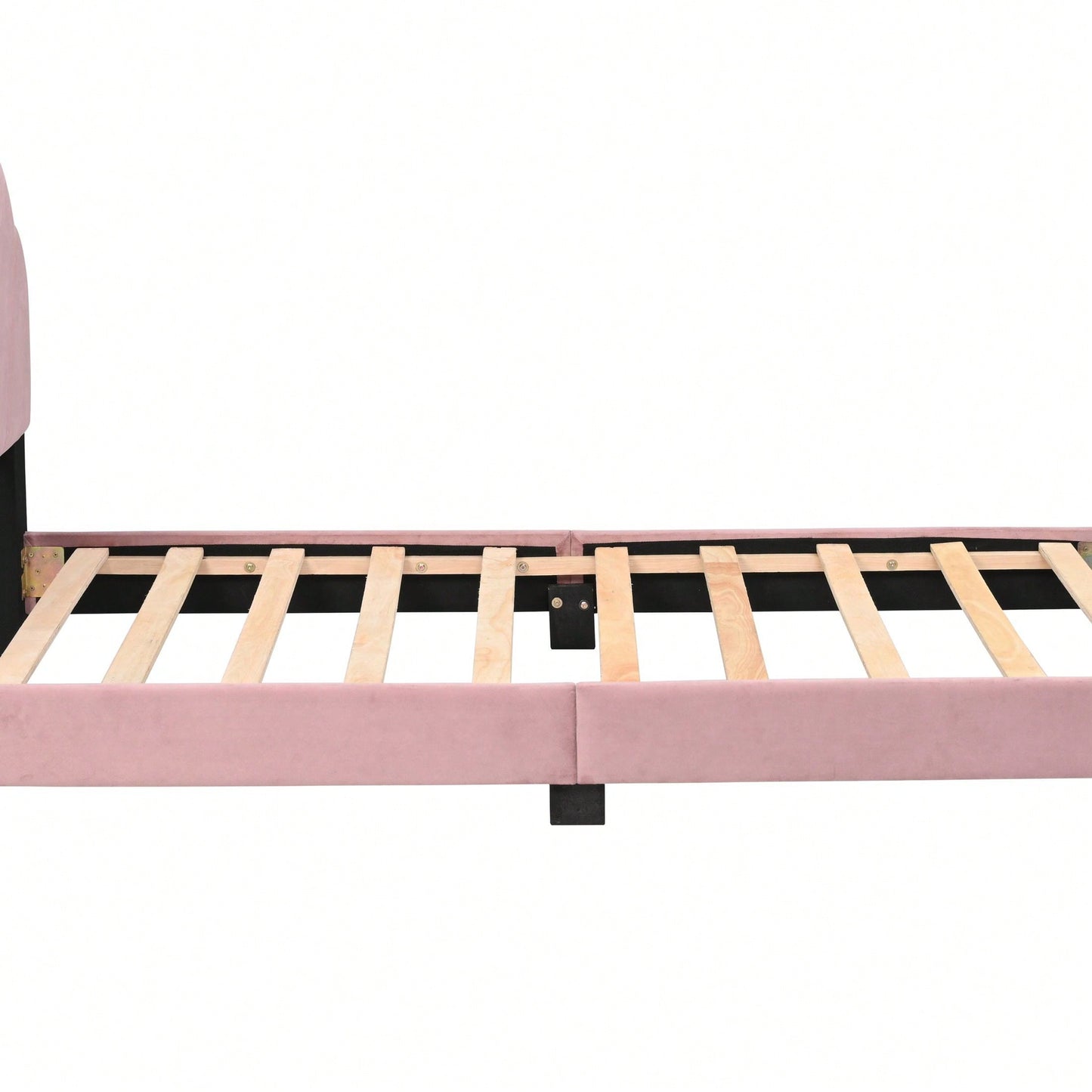 Twin Size Platform Bed For Kids, With Slatted Bed Base, No Box Spring Needed, Shell Design