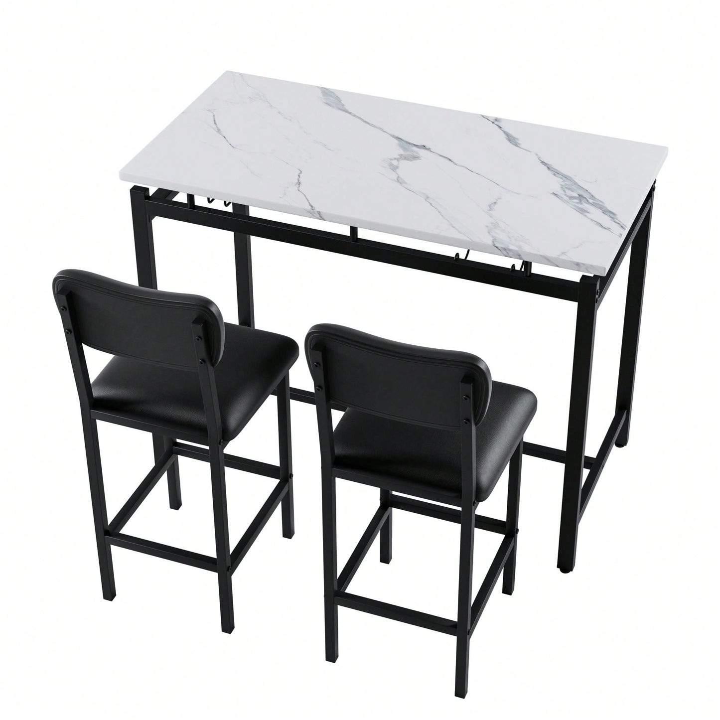 3 Piece Dining Room Table Set With 2 Upholstered Chairs