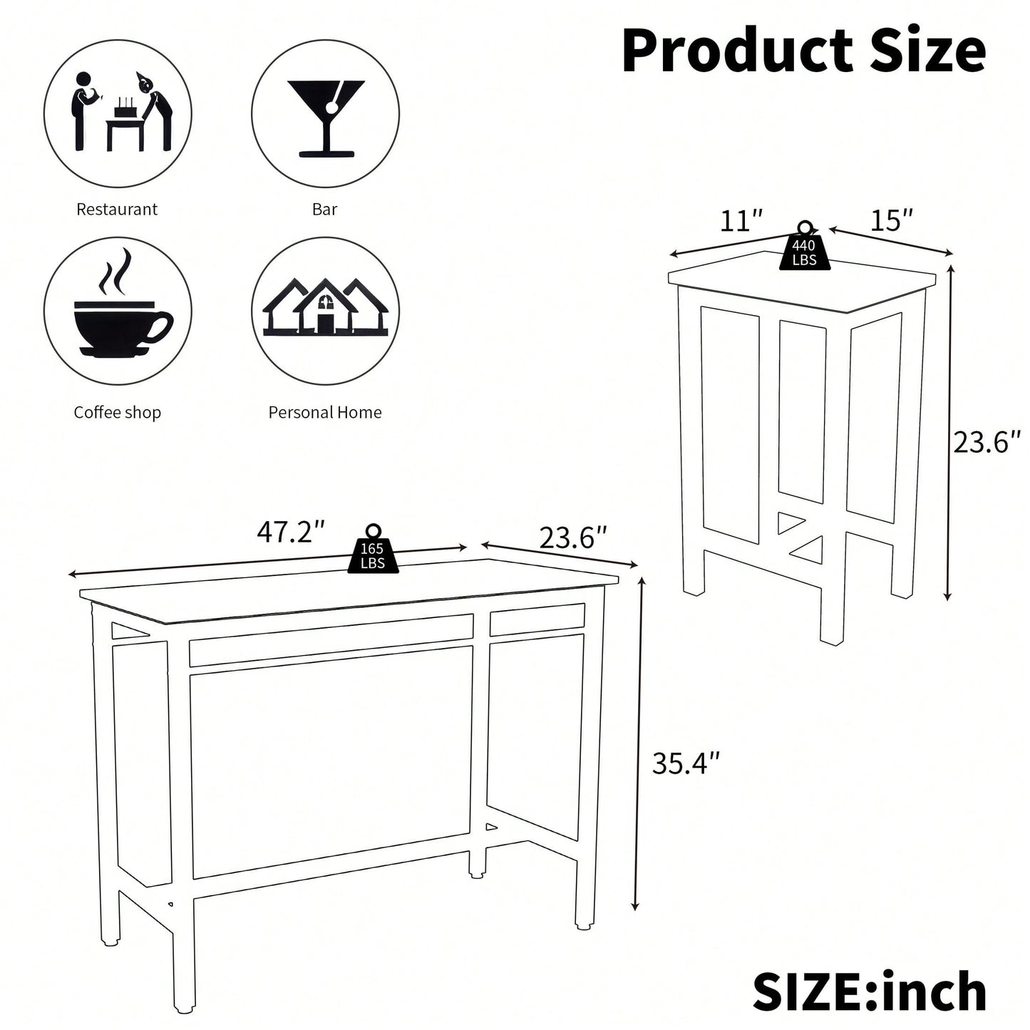 5 Pieces Compact And Durable Table Set With Four Bar Chairs Ideal For Dining, Study, And Small Gatherings
