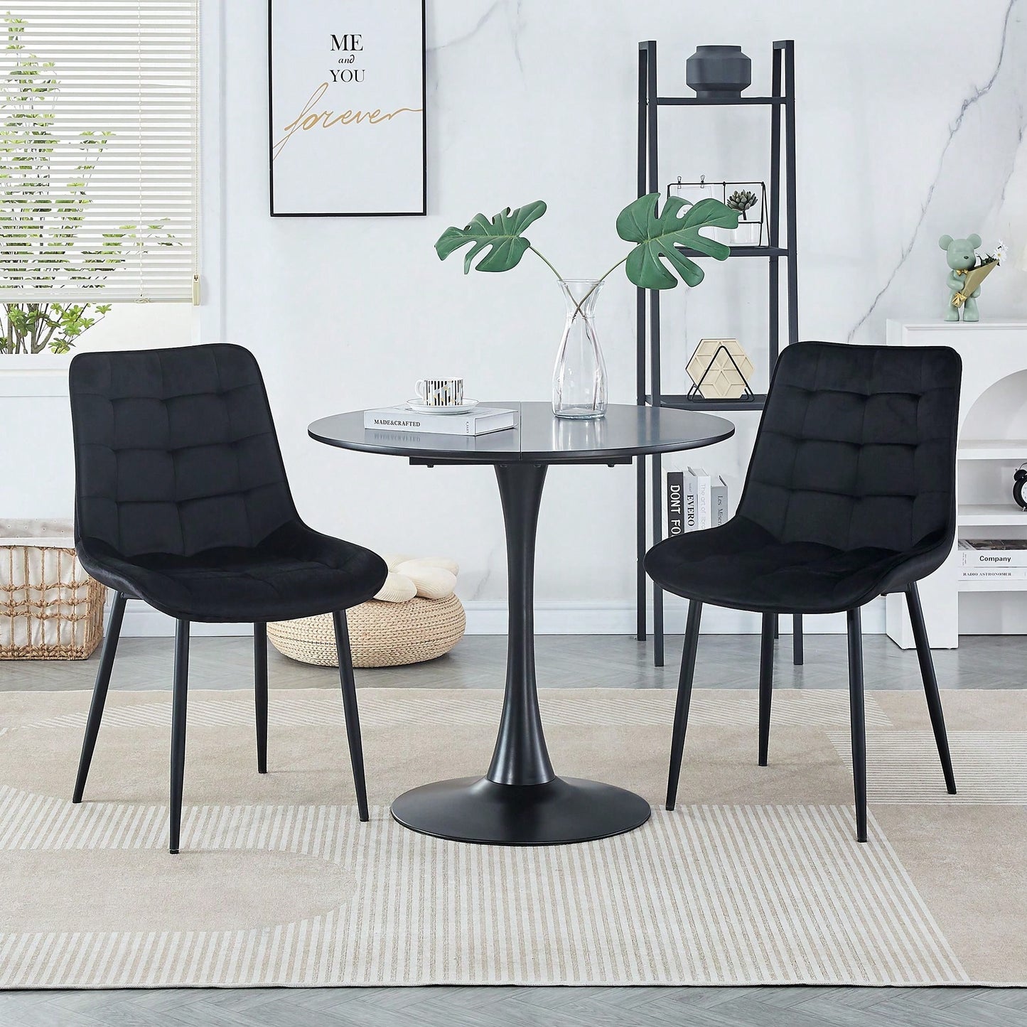 Set of 2 Modern Dining Chairs for Restaurants Cafes Offices Living Rooms Easy to Assemble