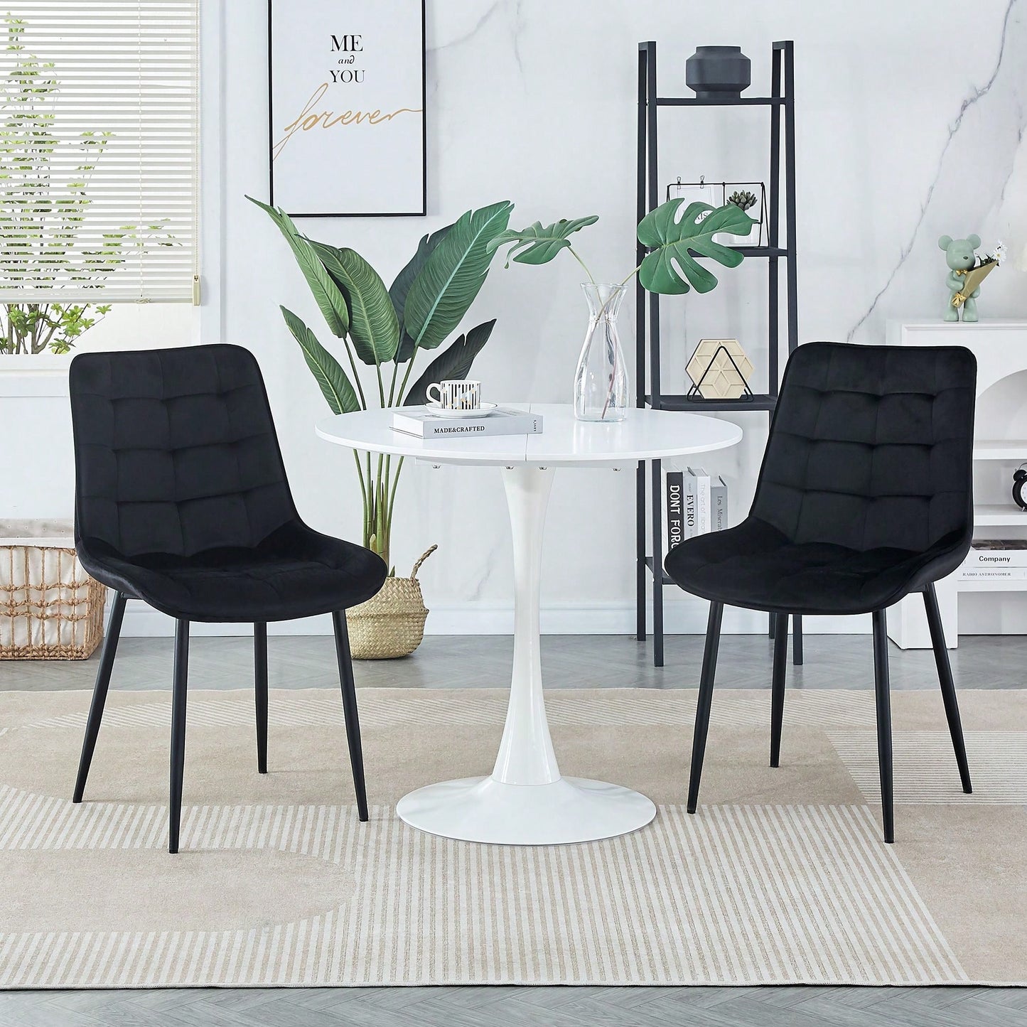 Set of 2 Modern Dining Chairs for Restaurants Cafes Offices Living Rooms Easy to Assemble