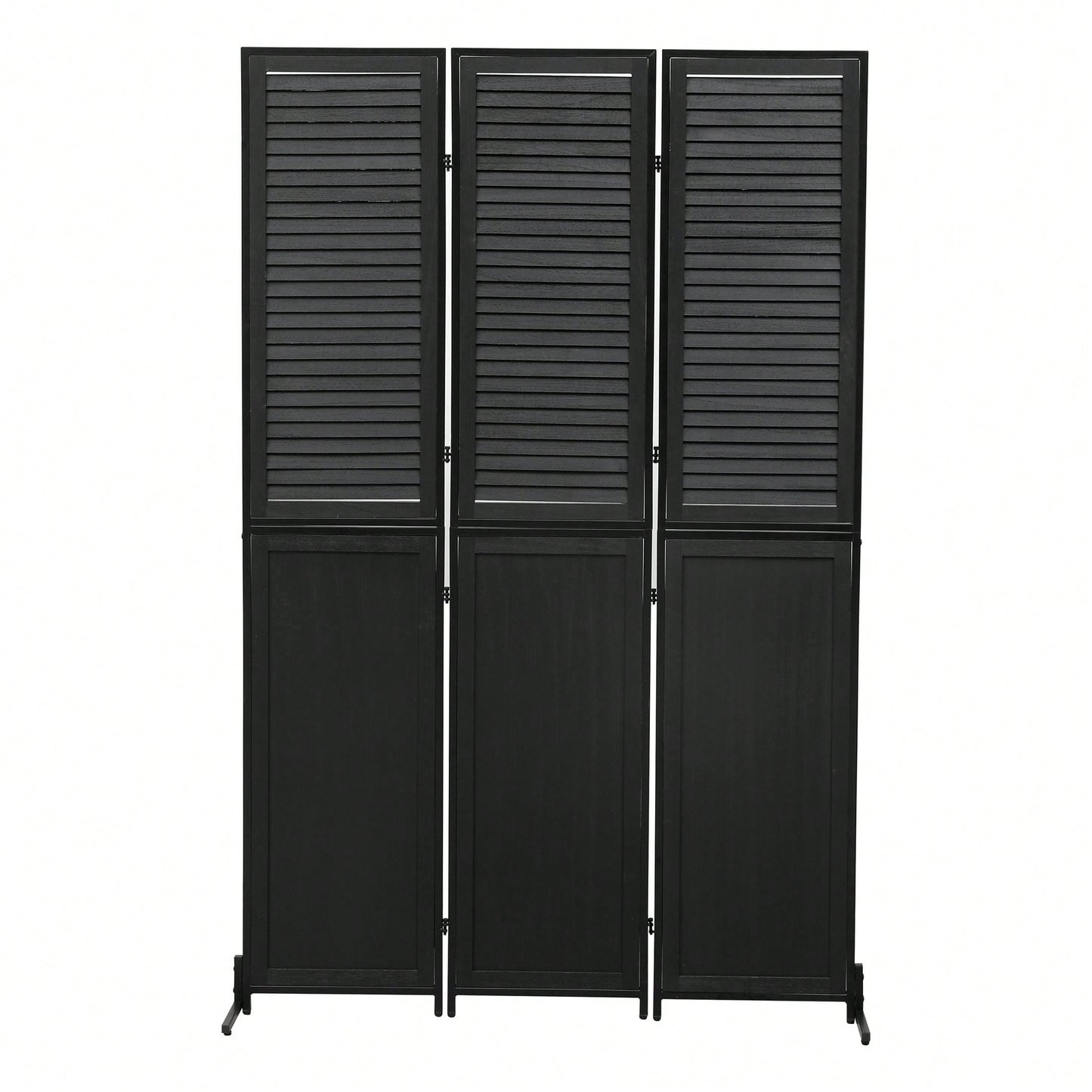 6 Ft Wood Folding Privacy Screen, Free Standing Wall Dividers, Room Separator For Living Room, Bedroom, Dining Room