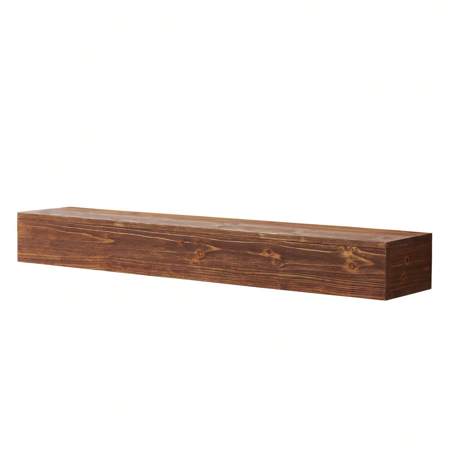 72" Rustic Wood Fireplace Mantel, Wall-Mounted & Floating Shelf For Home Decor