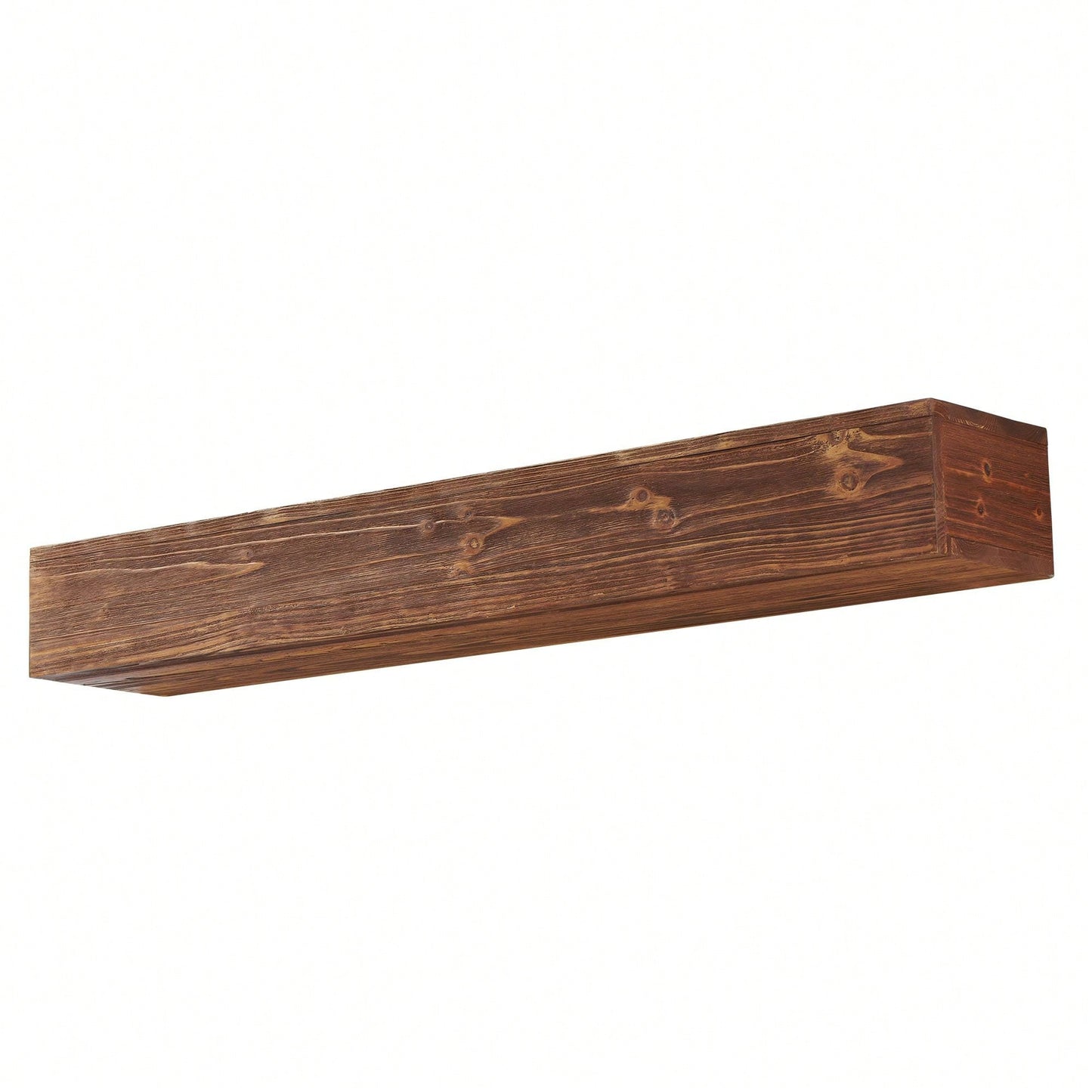 72" Rustic Wood Fireplace Mantel, Wall-Mounted & Floating Shelf For Home Decor