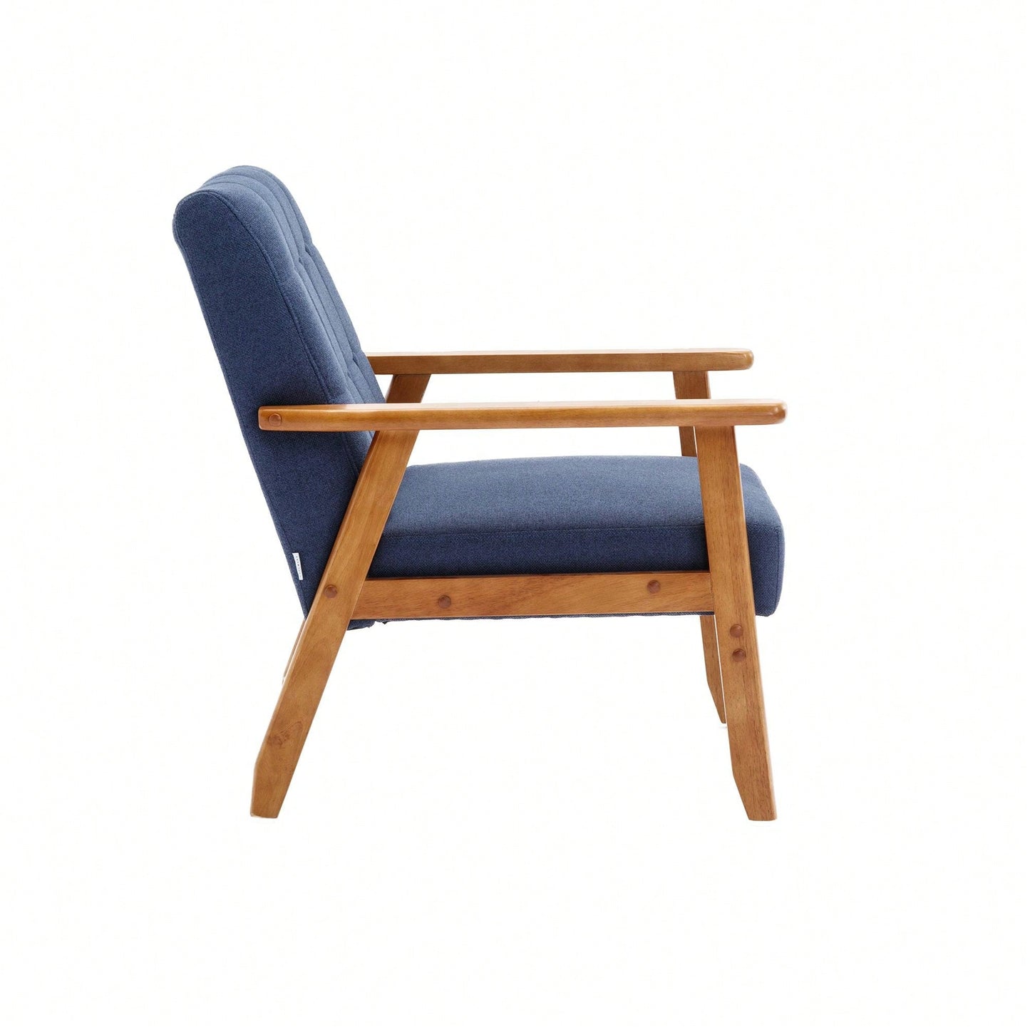 Leisure Chair With Solid Wood Armrest And Feet, Mid-Century Modern Accent Chair, For Living Room Bedroom Studio Chair