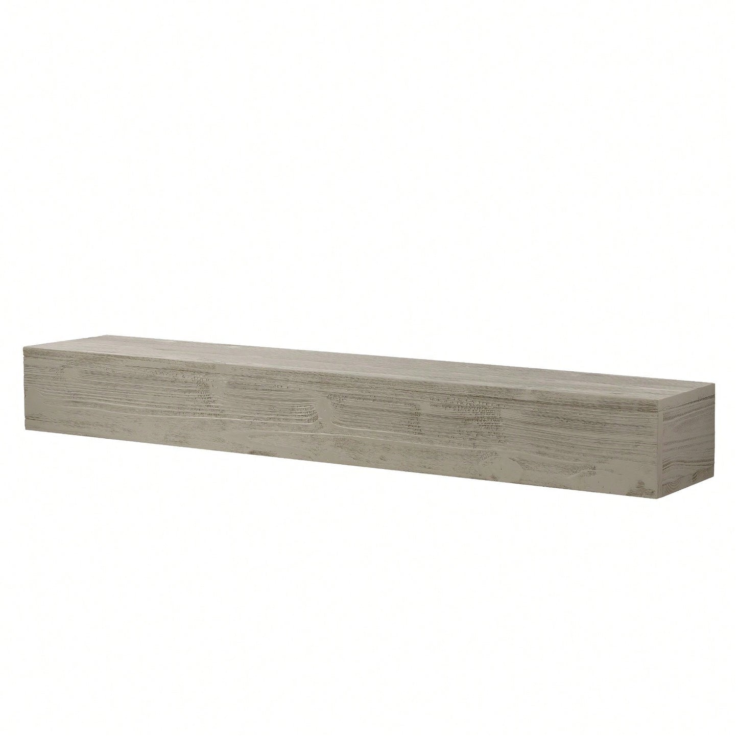 60" Rustic Wood Fireplace Mantel, Wall-Mounted & Floating Shelf For Home Decor