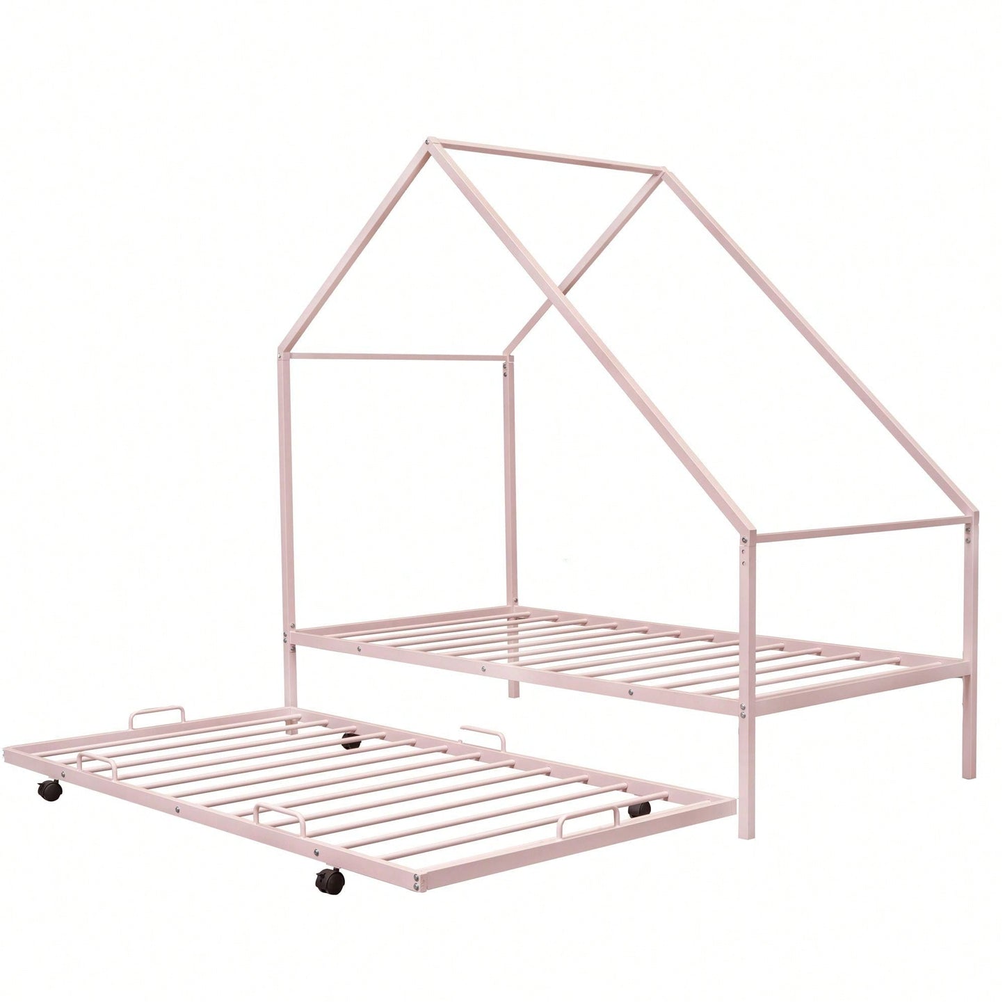 Twin Size Metal House Bed Kids Bed
