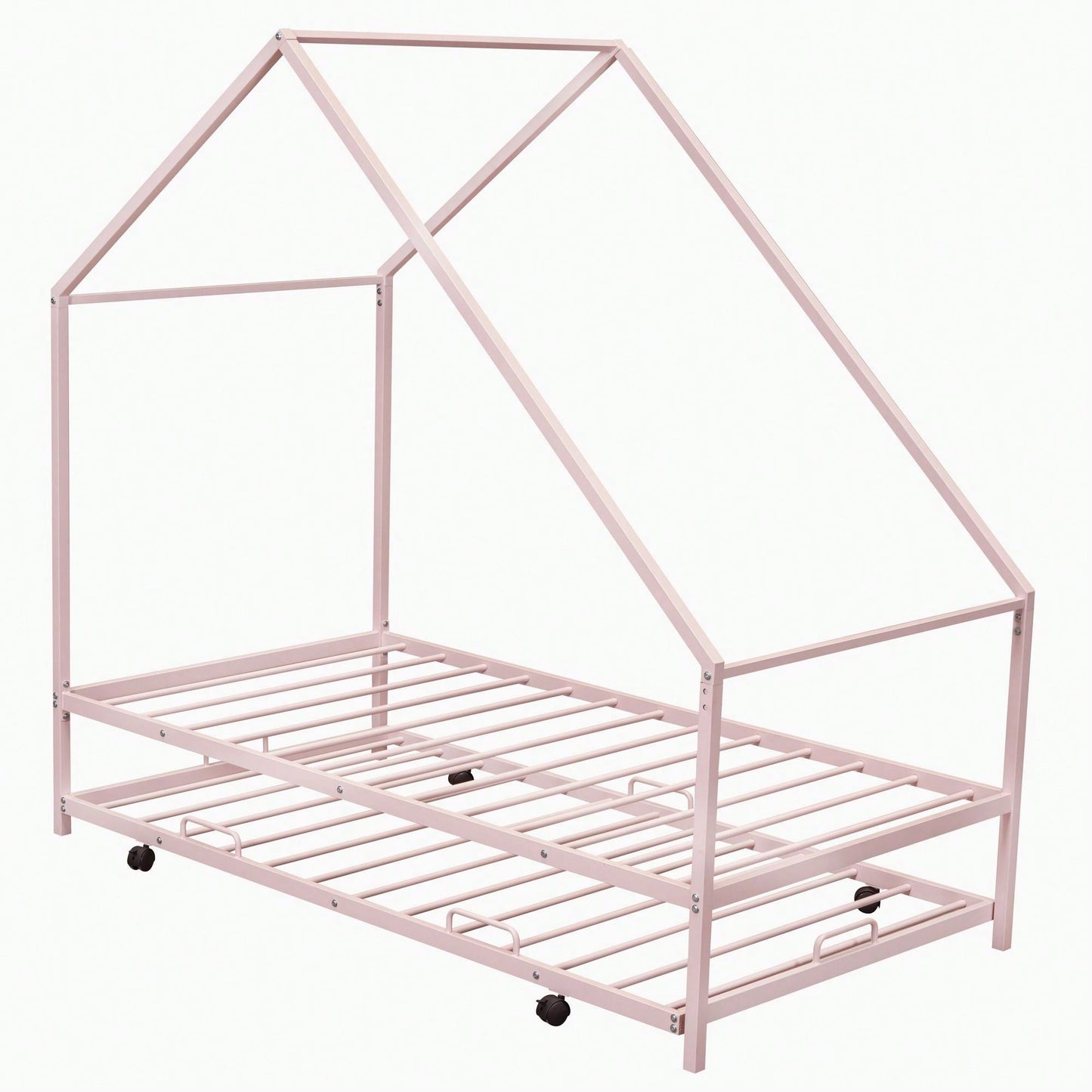 Twin Size Metal House Bed Kids Bed