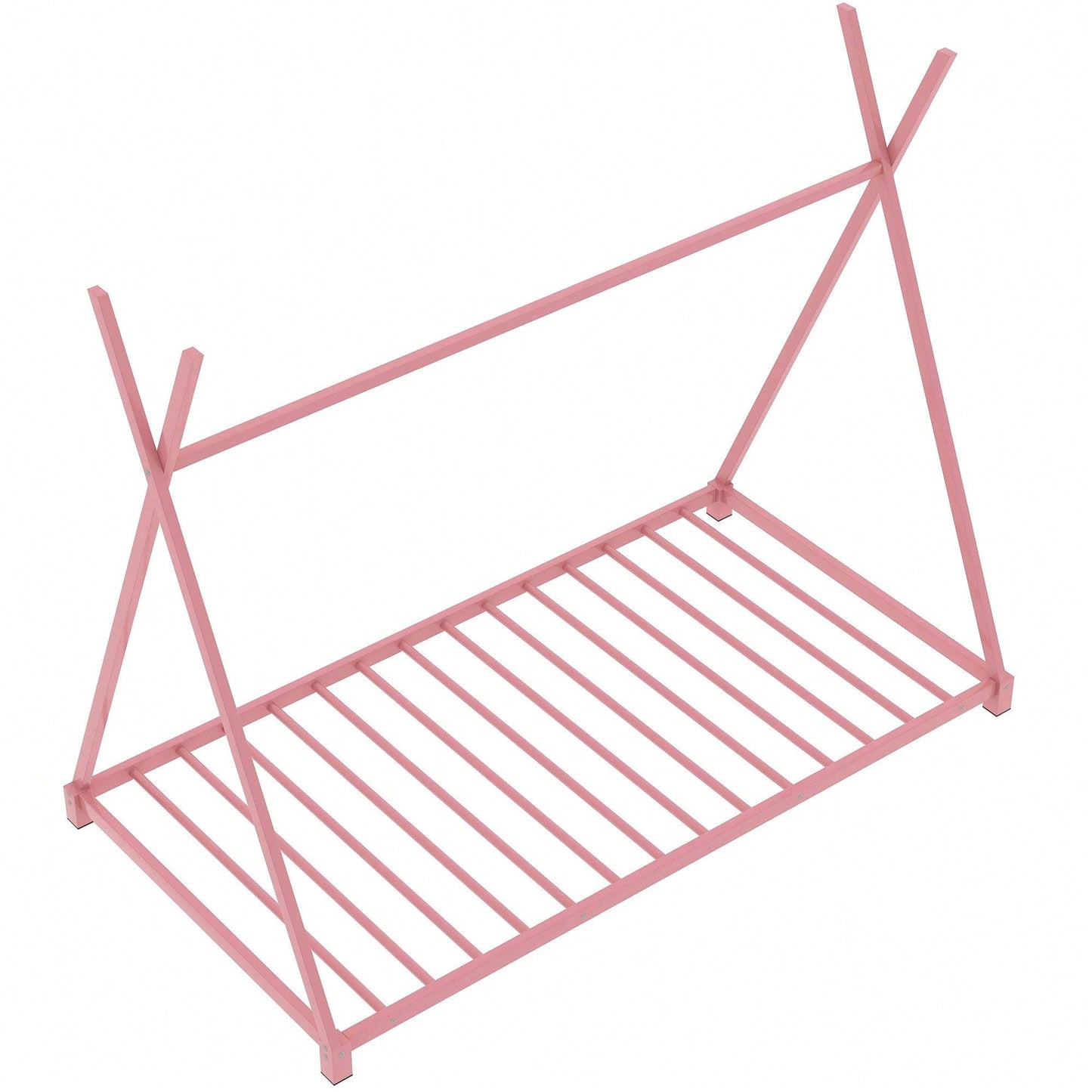 Twin Size House Platform Bed With Triangle Structure