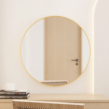 32" Wall Circle Mirror For Bathroom, Round Mirror For Wall, 20 Inch Hanging Round Mirror For Living Room, Vanity, Bedroom