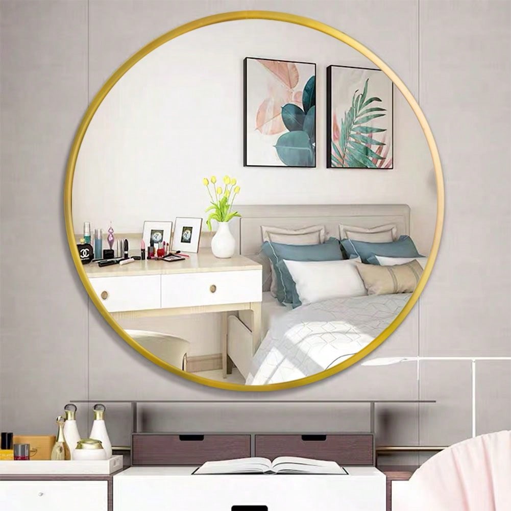 32" Wall Circle Mirror For Bathroom, Round Mirror For Wall, 20 Inch Hanging Round Mirror For Living Room, Vanity, Bedroom