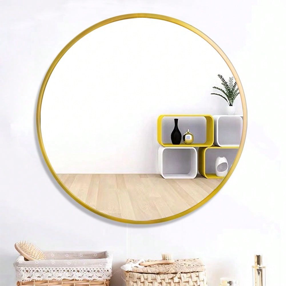 32" Wall Circle Mirror For Bathroom, Round Mirror For Wall, 20 Inch Hanging Round Mirror For Living Room, Vanity, Bedroom