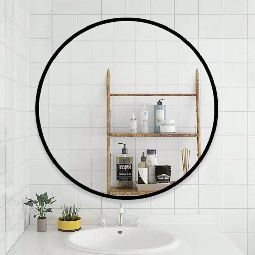 32" Wall Circle Mirror For Bathroom, Round Mirror For Wall, 20 Inch Hanging Round Mirror For Living Room, Vanity, Bedroom