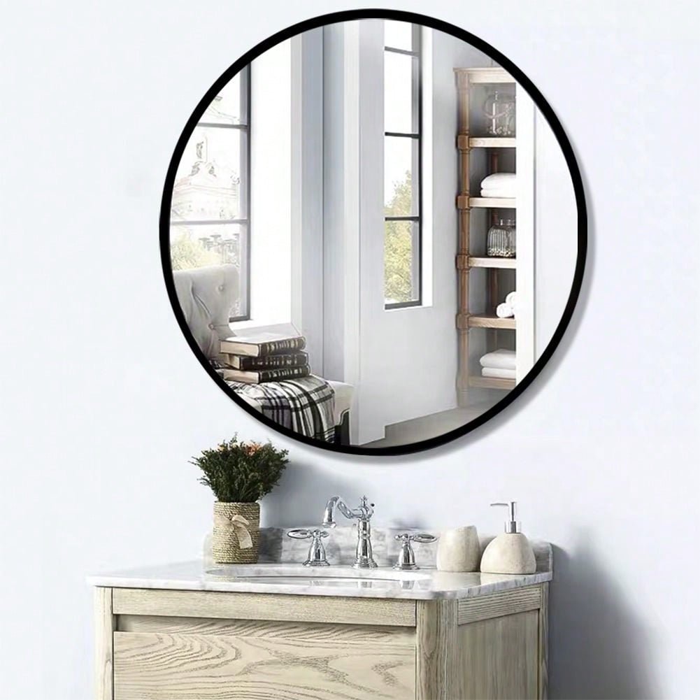 32" Wall Circle Mirror For Bathroom, Round Mirror For Wall, 20 Inch Hanging Round Mirror For Living Room, Vanity, Bedroom