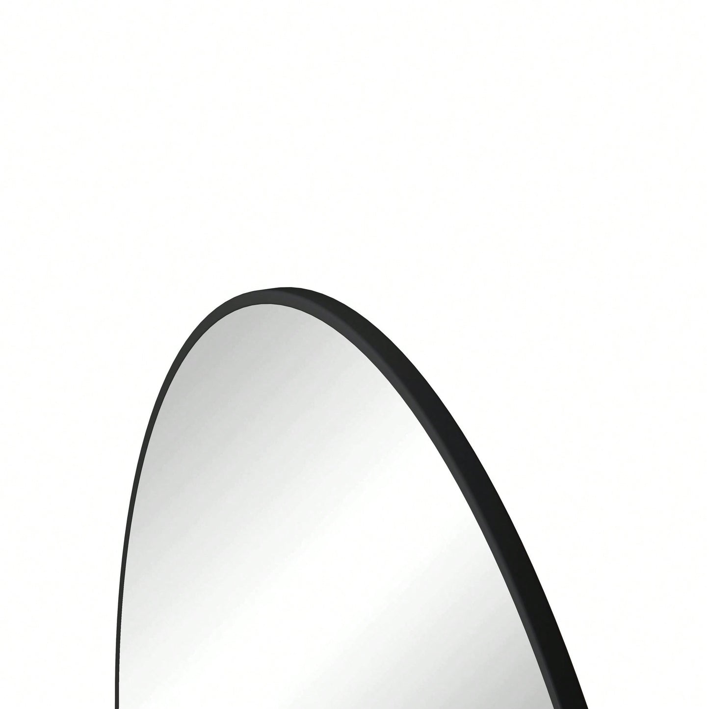 42" Wall Mounted Black Circular Mirror Metal Framed Mirror