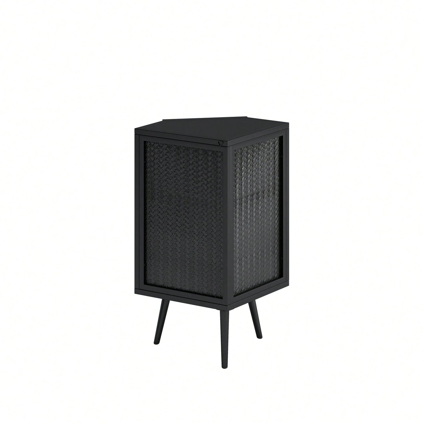 22.25" Floor Coner Cabinet With Tempered Glass Door & Storage Shelves For Bathroom, Living Room, Bedroom