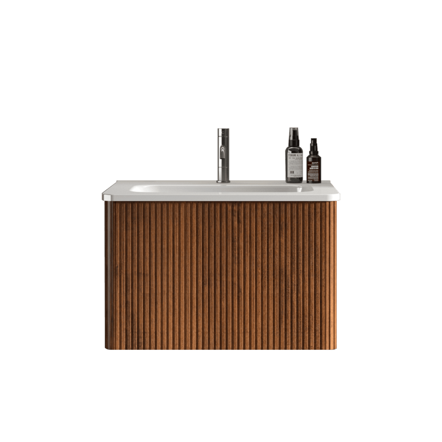 Glossy White Ceramic Integrated Sink - Durable And Stylish Basin For Bathroom Or Kitchen - Easy To Clean And Maintain