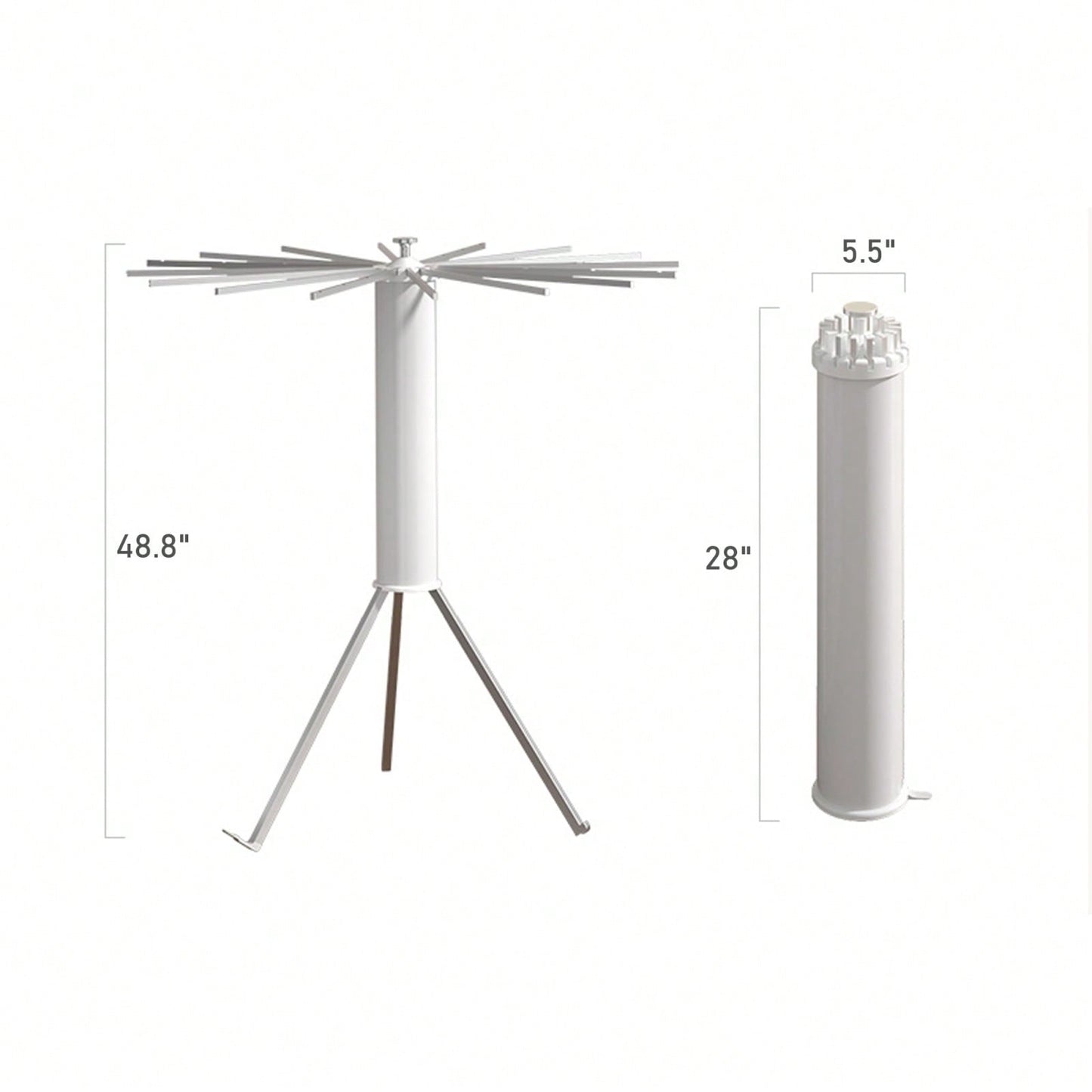 Aluminum Space-Saving Clothes Drying Rack with Rustproof Design and Convenient Handle
