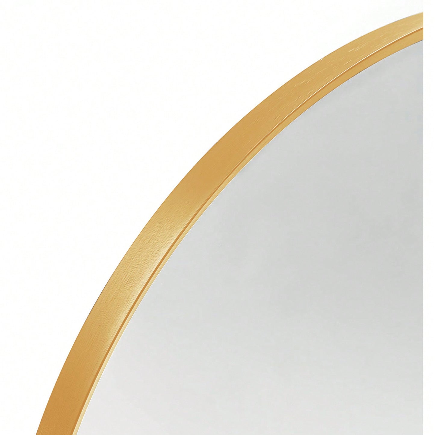 20x30 Inch Large Round Metal Arch Bathroom Mirror with Brushed Aluminum Frame Shatterproof Glass Easy Install Guide