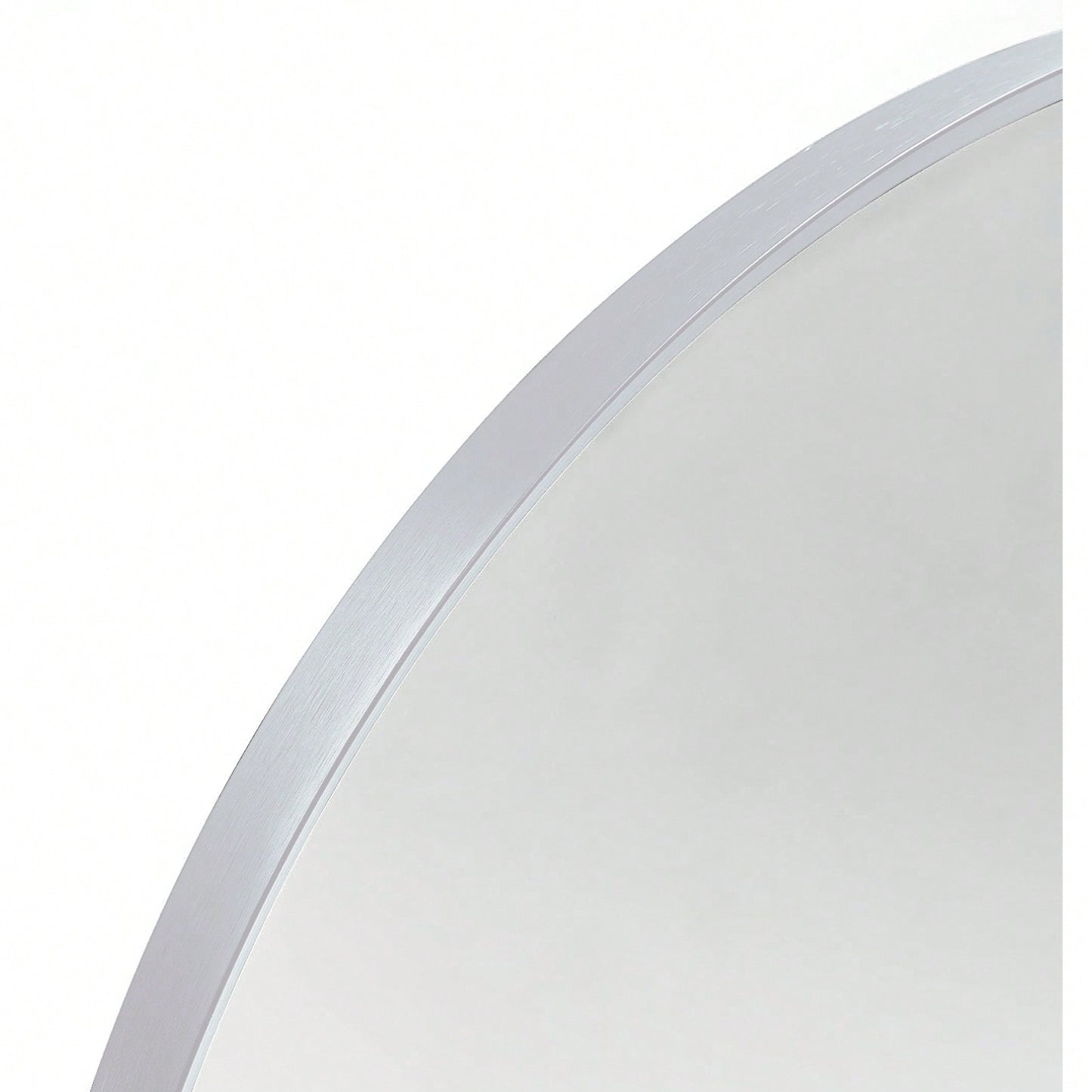 20x30 Inch Large Round Metal Arch Bathroom Mirror with Brushed Aluminum Frame Shatterproof Glass Easy Install Guide