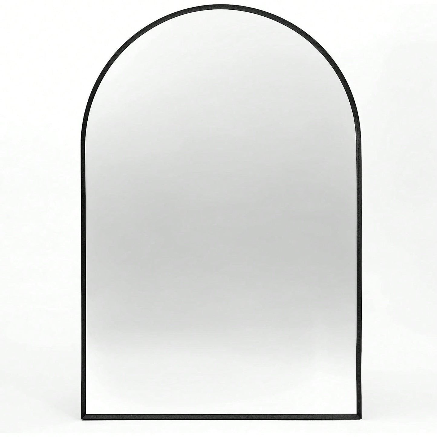 20x30 Inch Large Round Metal Arch Bathroom Mirror with Brushed Aluminum Frame Shatterproof Glass Easy Install Guide