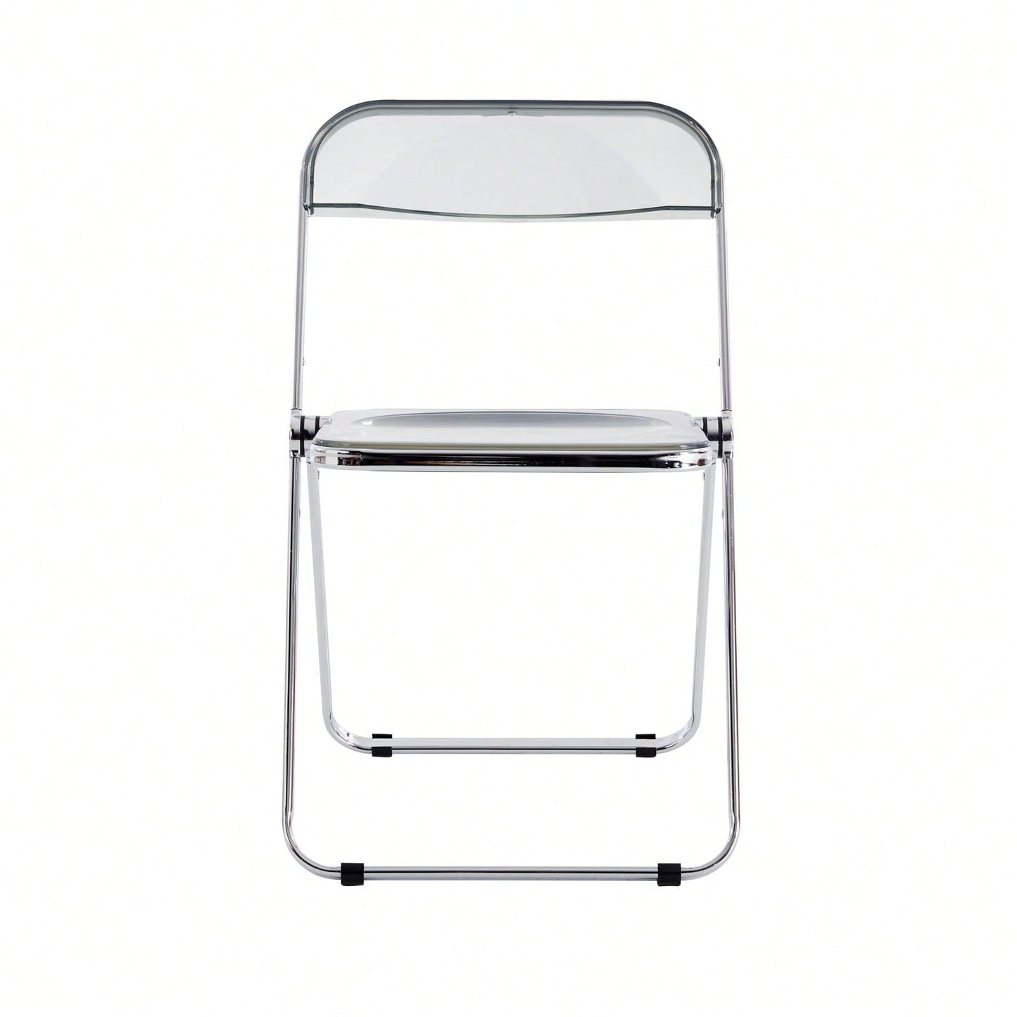 Clear Transparent Folding Chair, Plastic Living Room Seat, Foldable And Sturdy, Holds Up To 150Kgs, Modern Design For Any Room