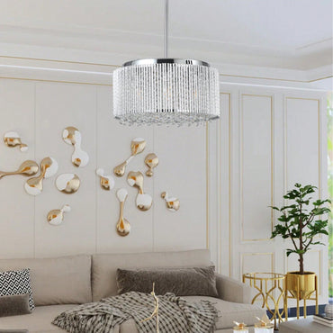 Luxury Round K9 Crystal Chandelier Elegant Light Fixture for Living Room Bedroom Dining Room Bars Clubs Weddings Modern Design
