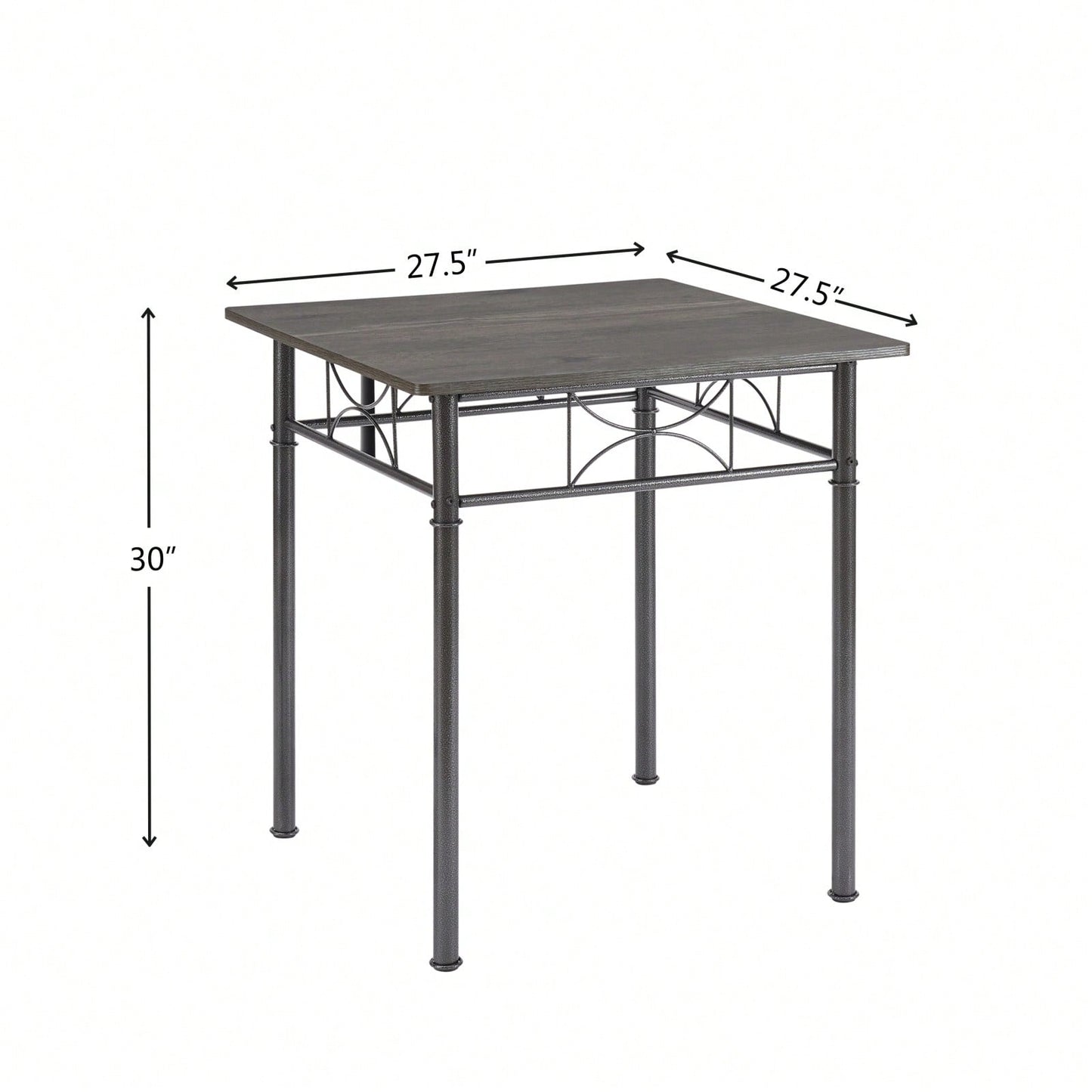 3-Piece Grey Kitchen Dining Set with Sturdy Chairs Comfortable Versatile Design Easy to Clean Ideal for Home or Office