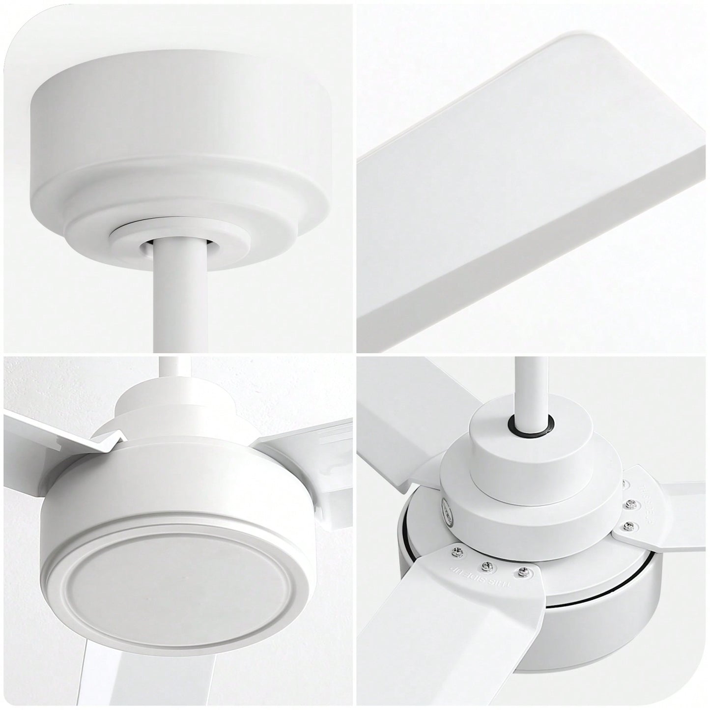 52 Inch Outdoor Ceiling Fan with Remote Reversible DC Motor 3 ABS Blades Energy Efficient Farmhouse Design for Living Room Bedroom Kitchen
