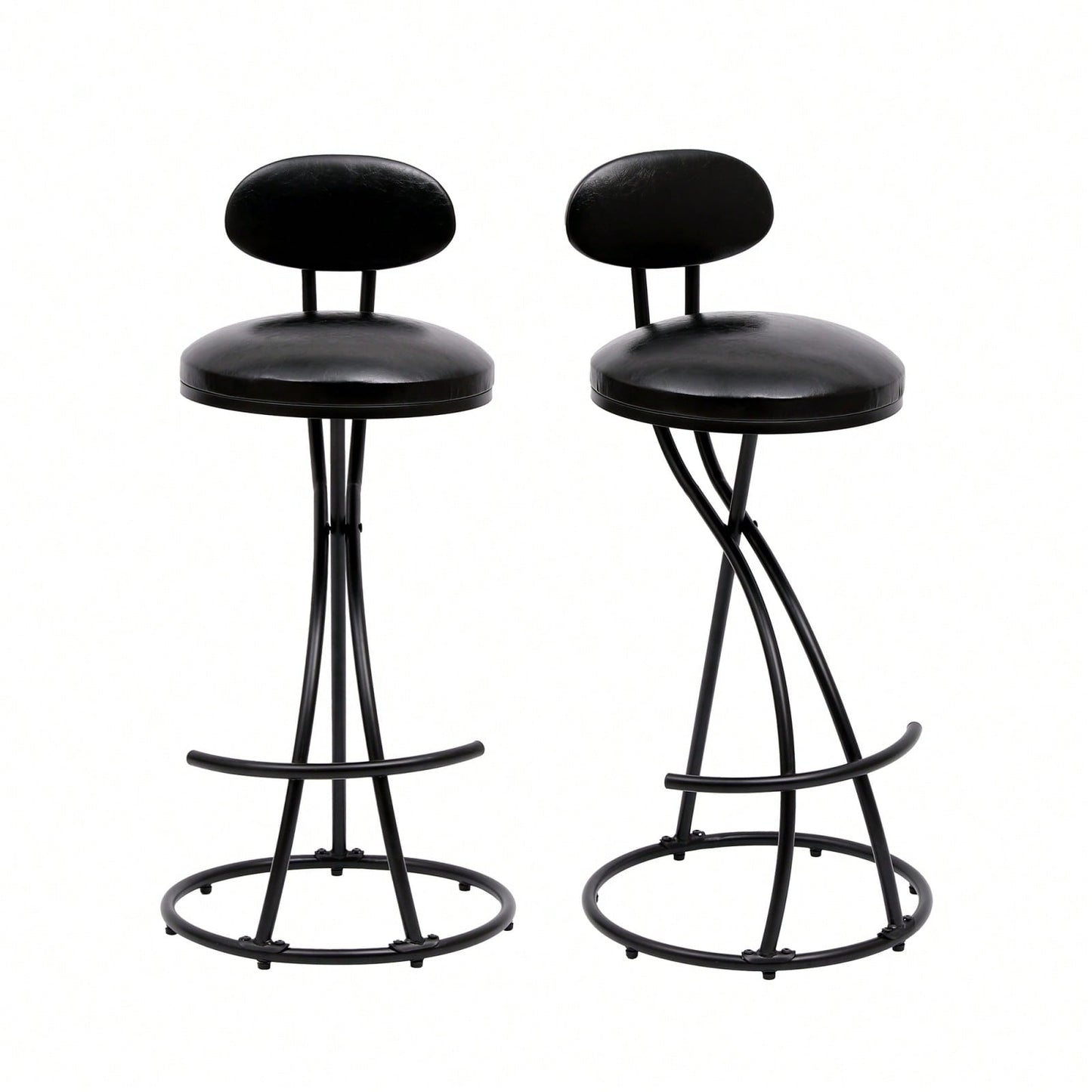 Stylish Velvet Round Bar Stools Set of 2 with Back for Dining Room Kitchen Island Comfortable Seating Durable Metal Frame Easy Assembly