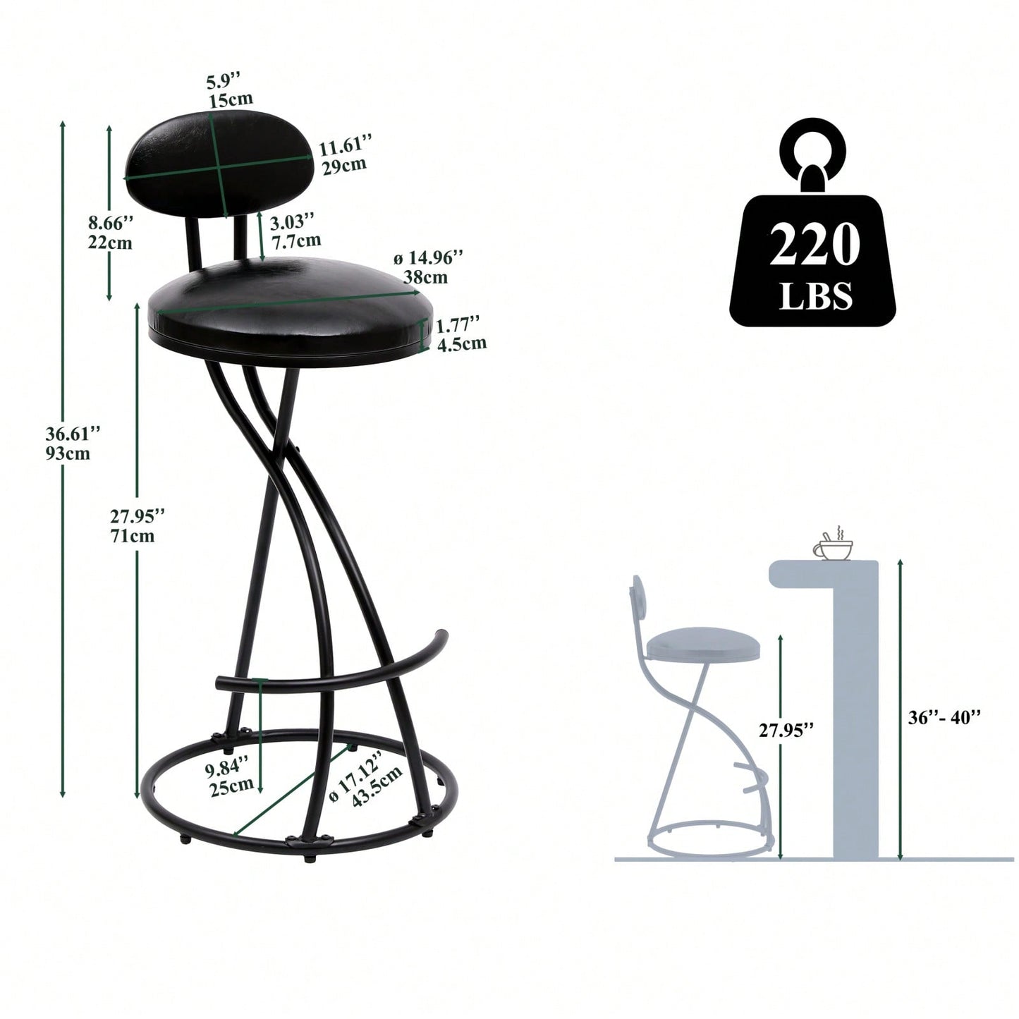 Stylish Velvet Round Bar Stools Set of 2 with Back for Dining Room Kitchen Island Comfortable Seating Durable Metal Frame Easy Assembly