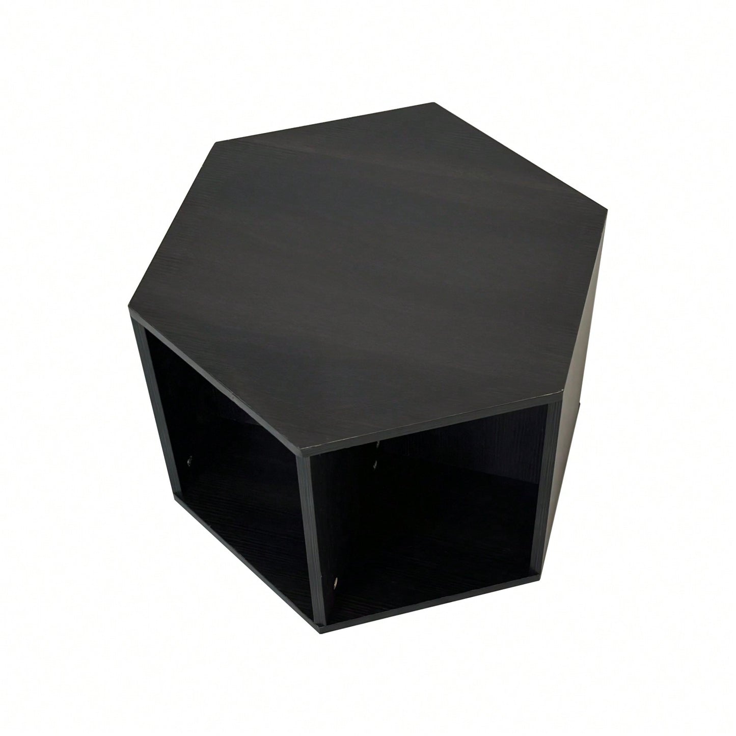 Hexagonal Coffee and Nightstand Table Set 2PCS Stylish MDF Furniture with Storage for Living Room and Bedroom